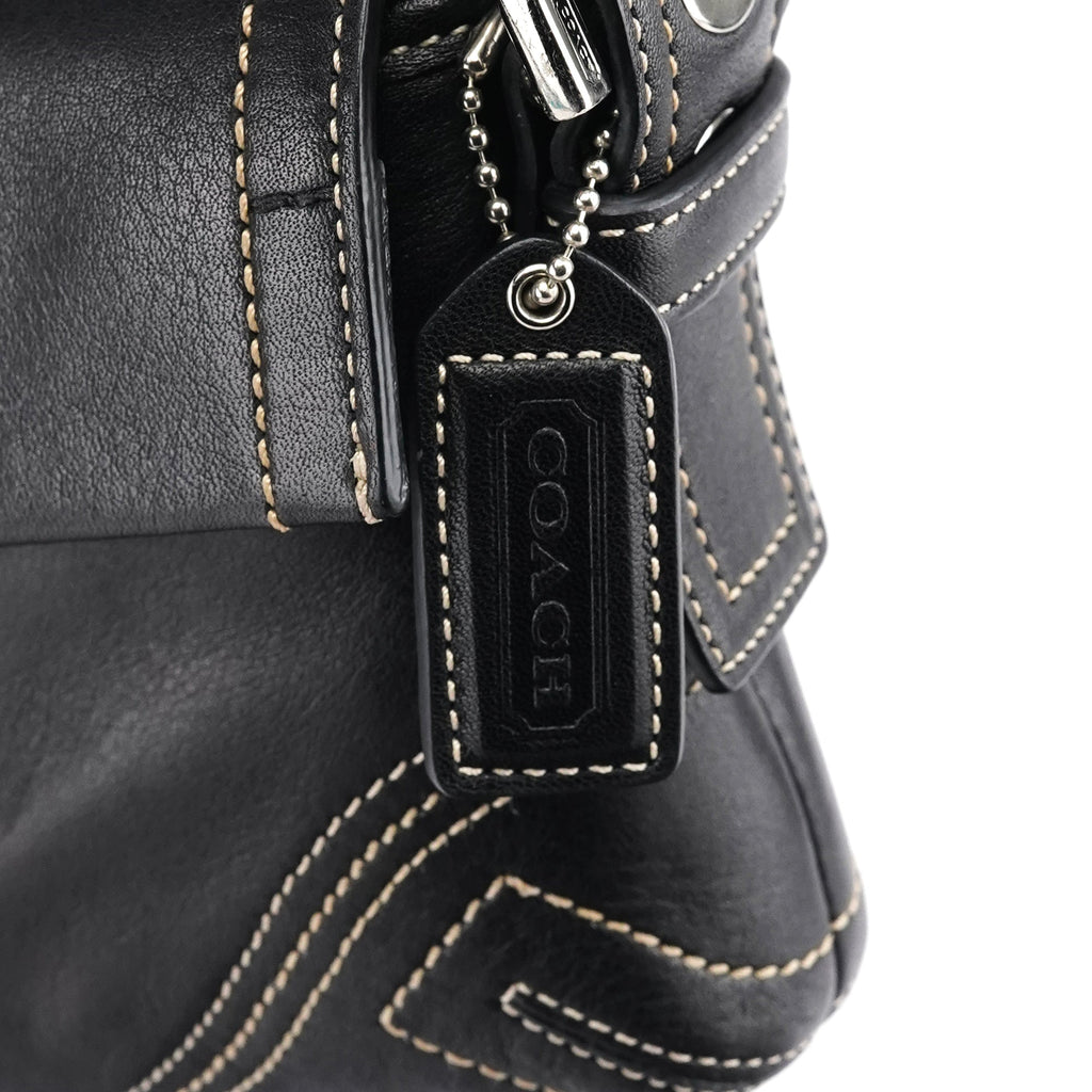 8A05 Black Leather Soho Shoulder Bag