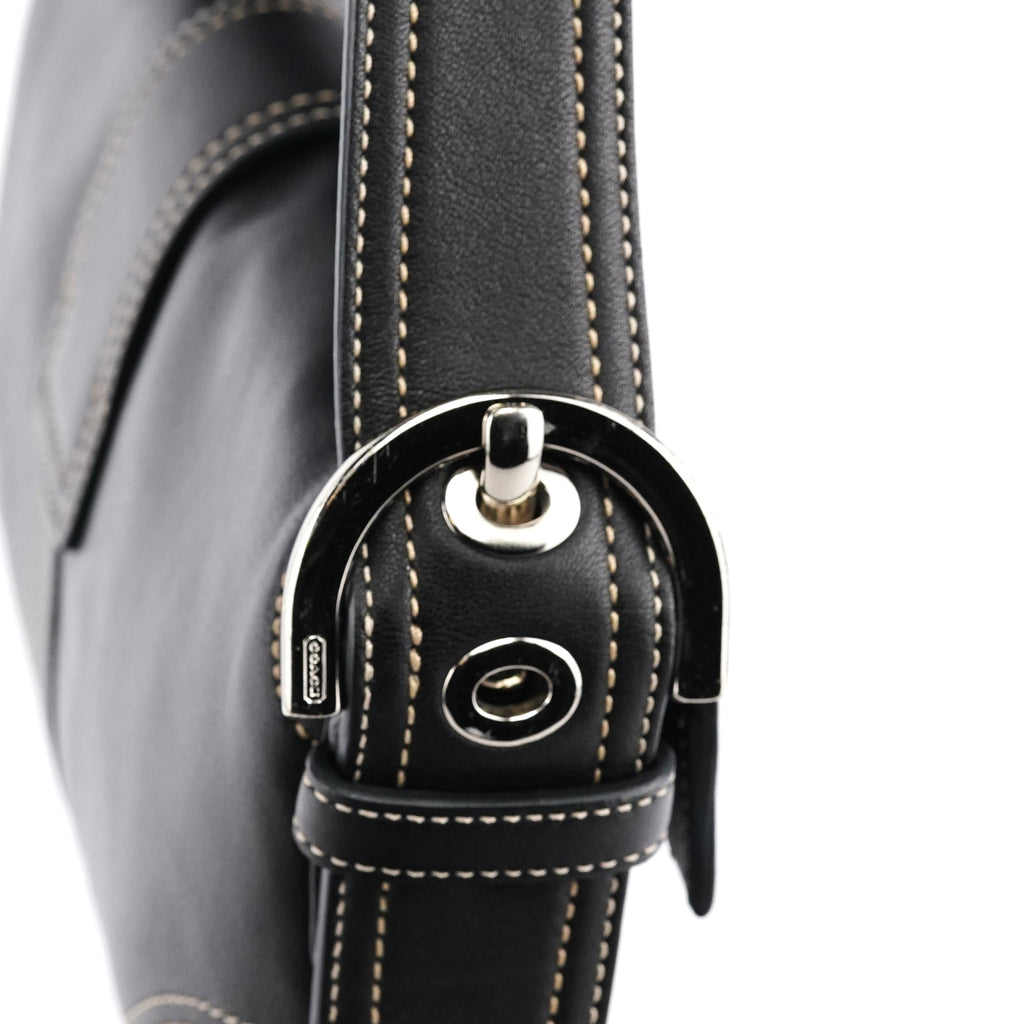 8A05 Black Leather Soho Shoulder Bag