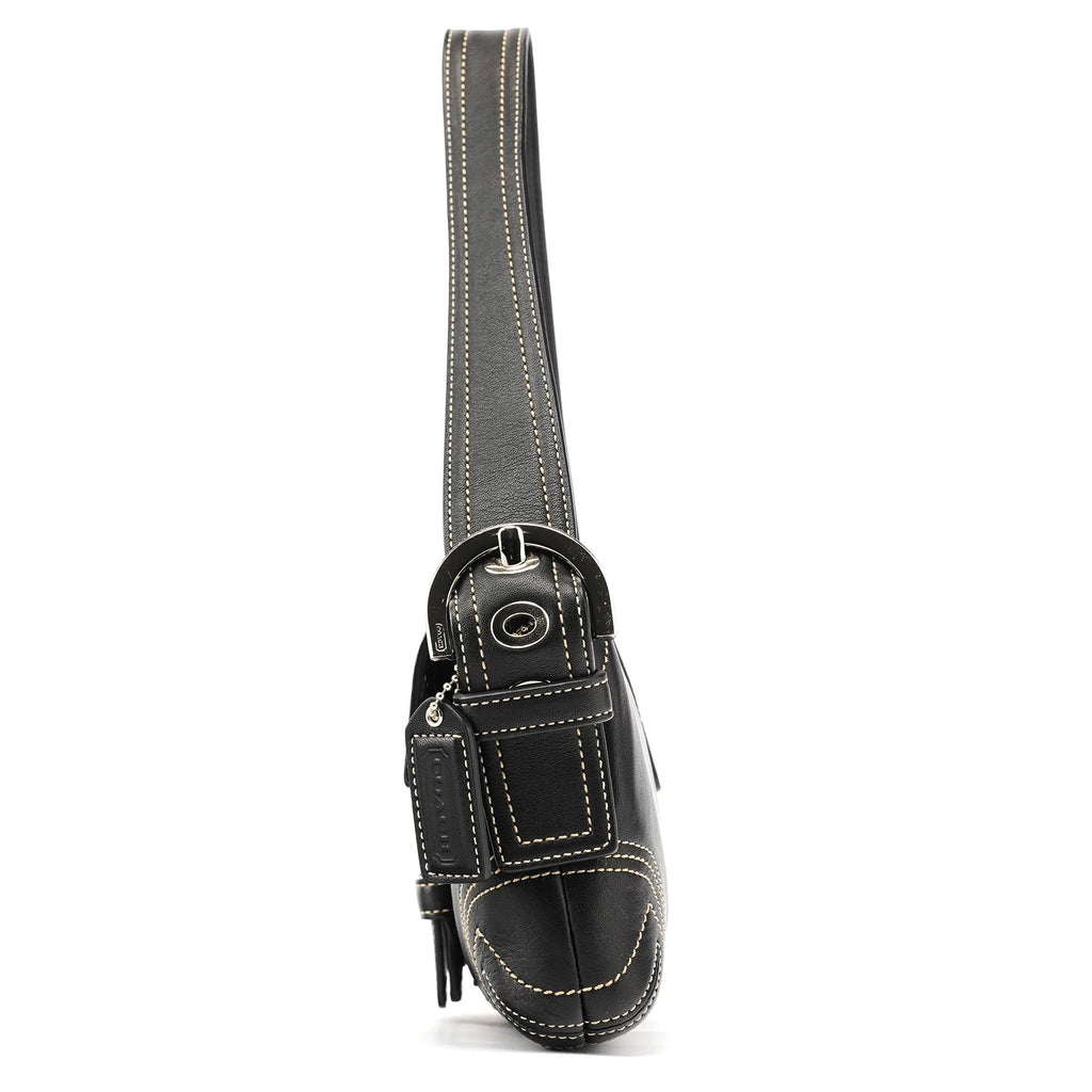 8A05 Black Leather Soho Shoulder Bag