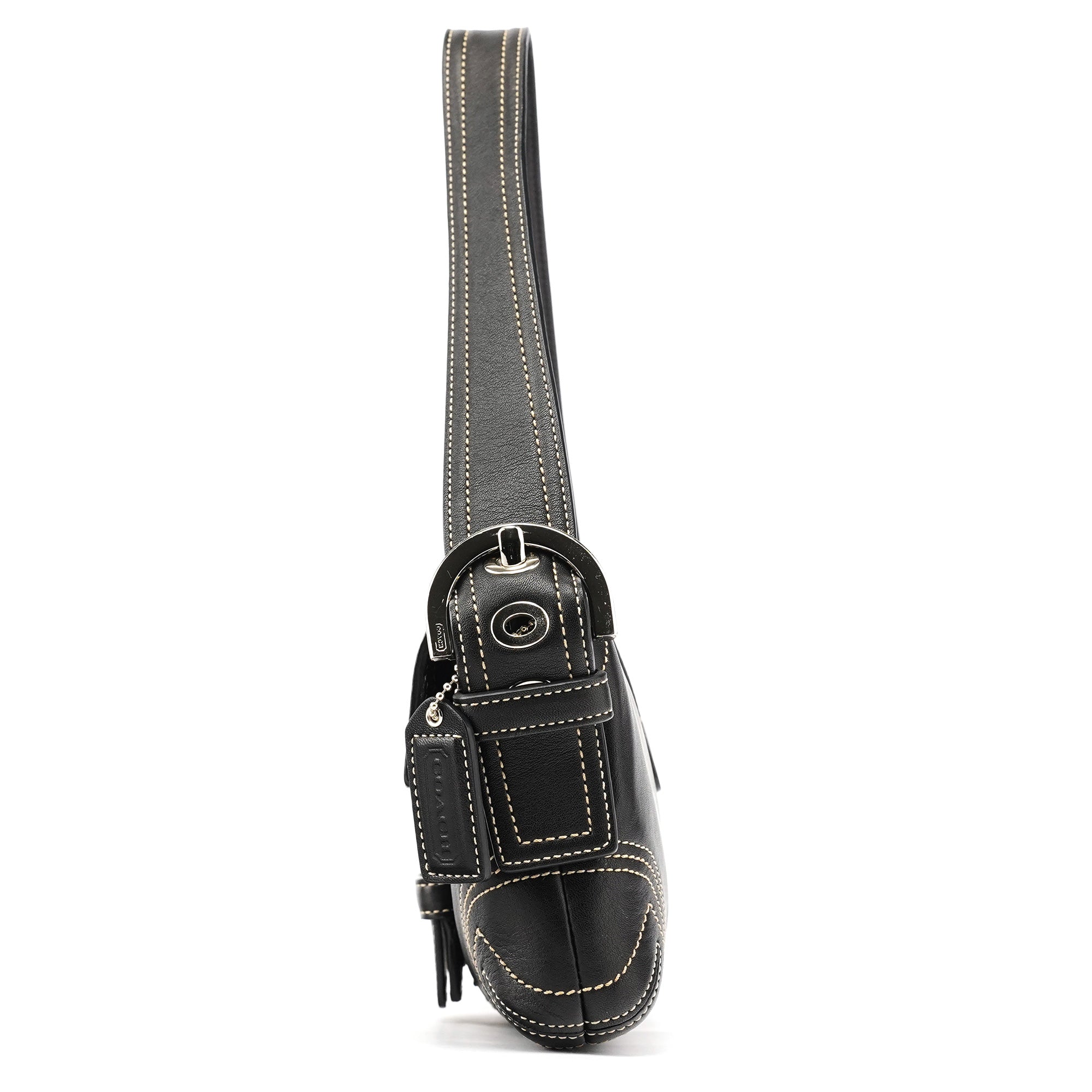 8A05 Black Leather Soho Shoulder Bag