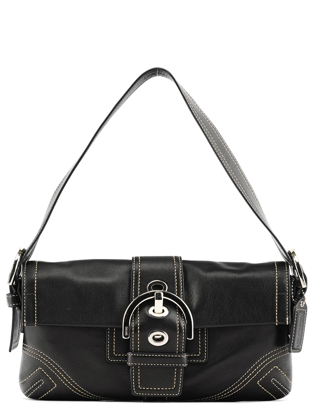 8A05 Black Leather Soho Shoulder Bag