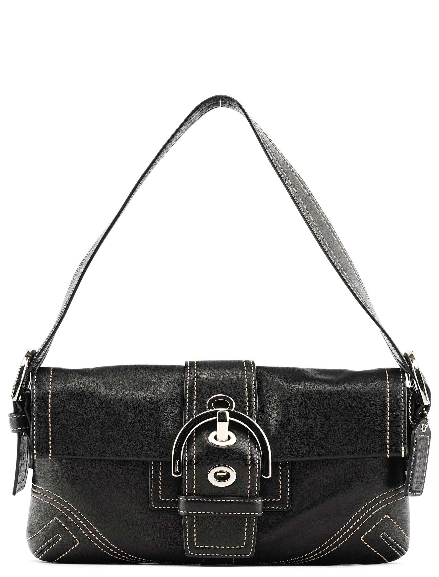 8A05 Black Leather Soho Shoulder Bag