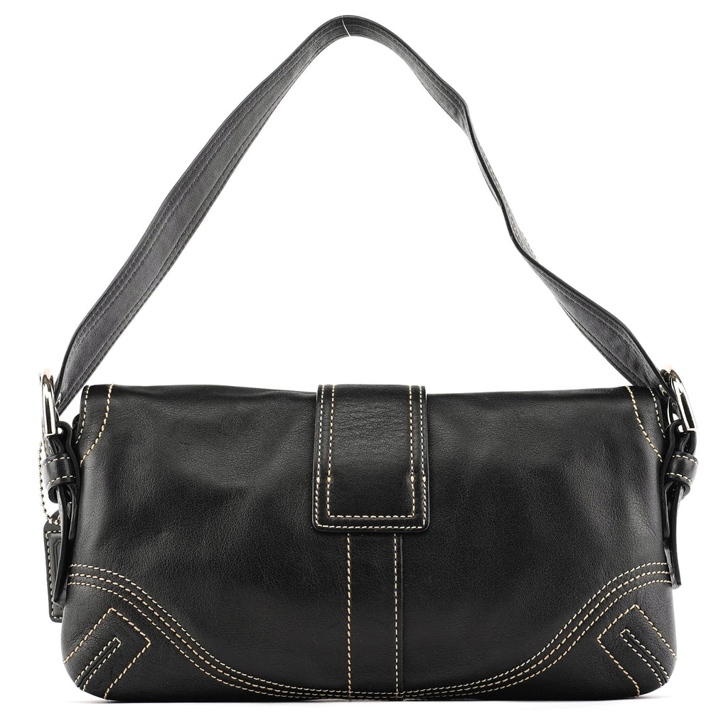 8A05 Black Leather Soho Shoulder Bag