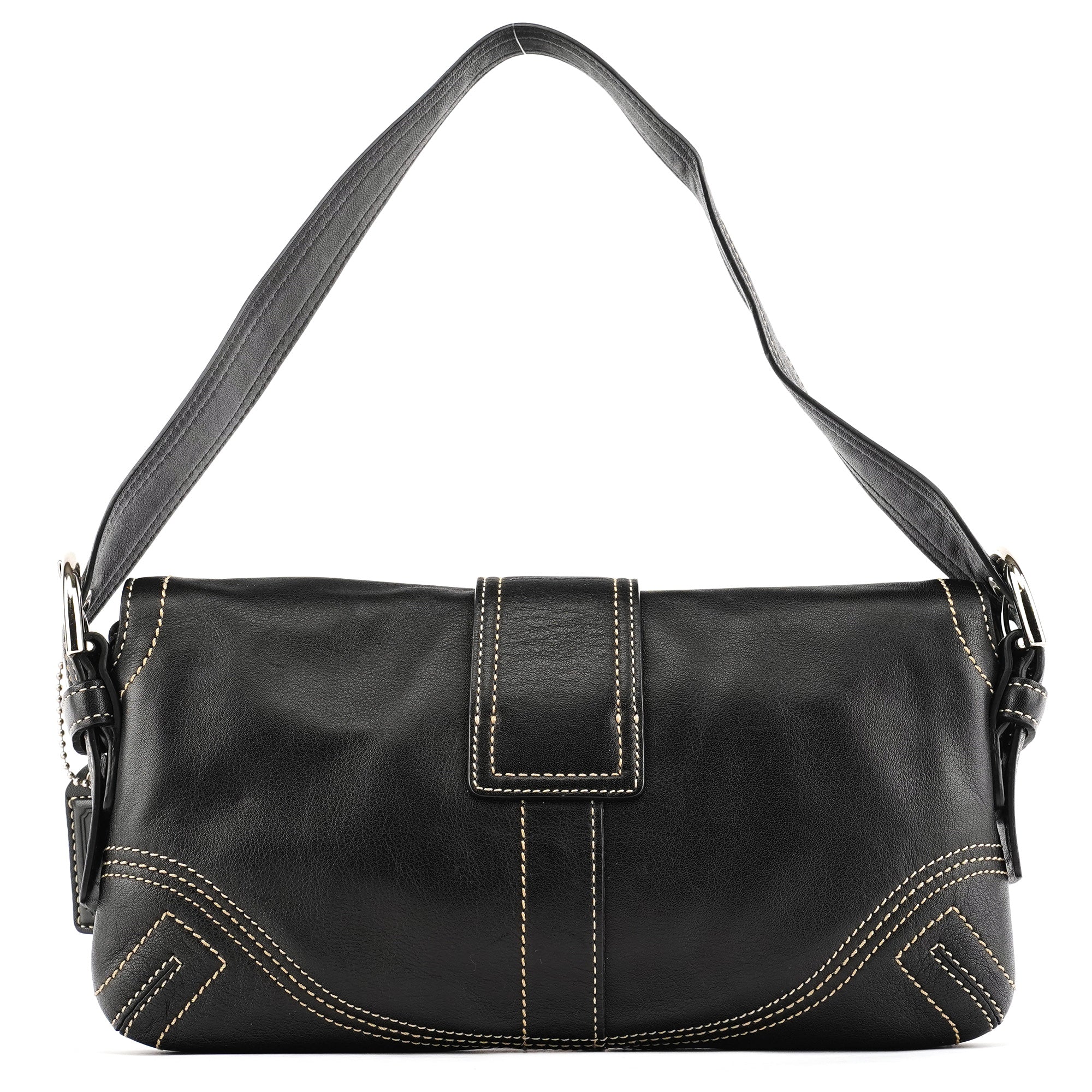 8A05 Black Leather Soho Shoulder Bag
