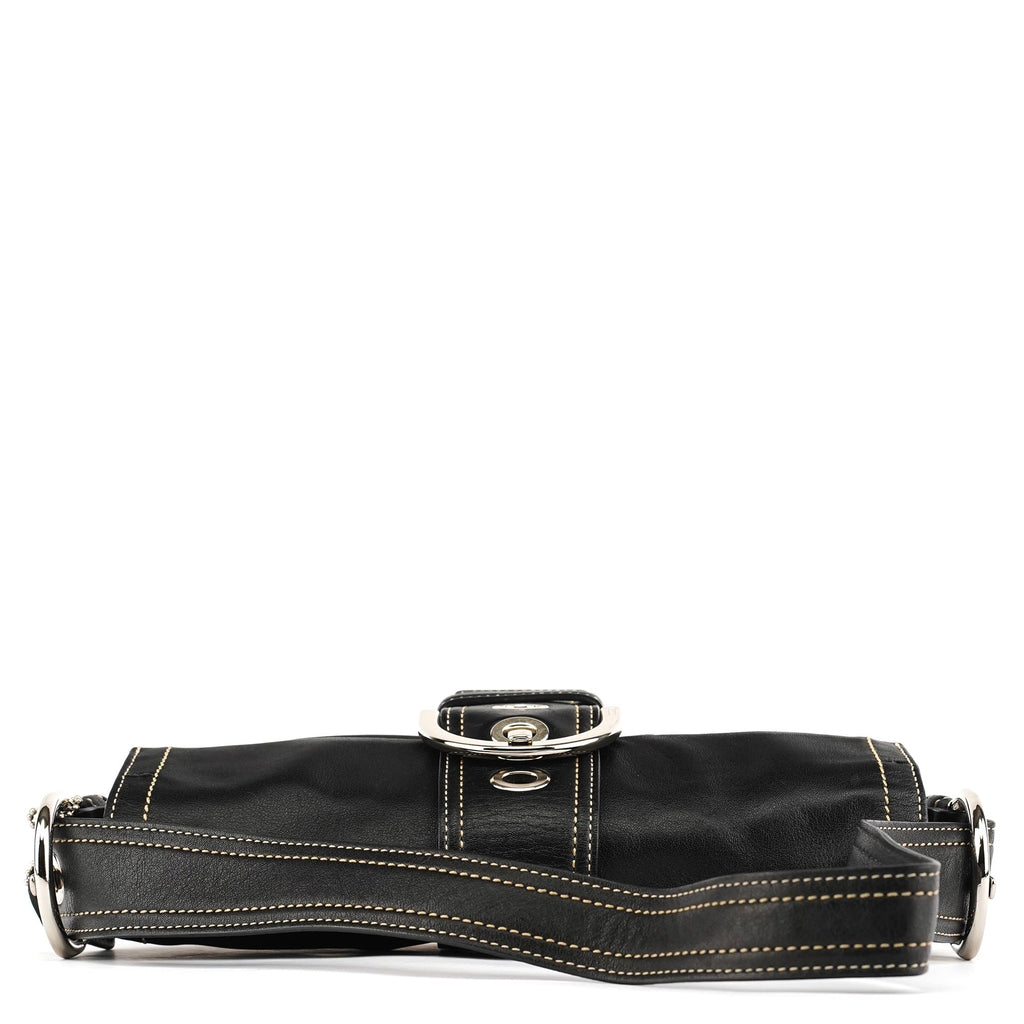 8A05 Black Leather Soho Shoulder Bag