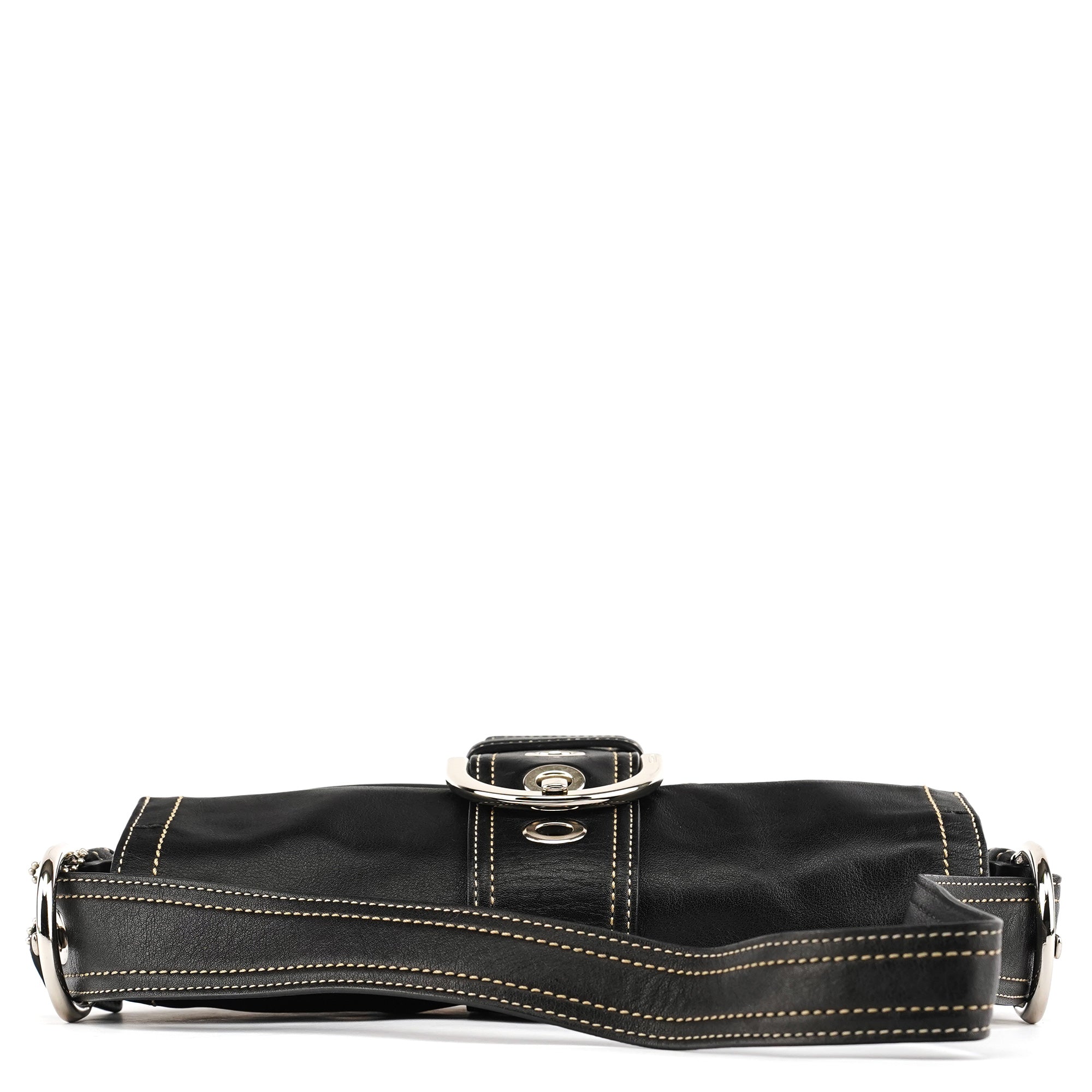 8A05 Black Leather Soho Shoulder Bag