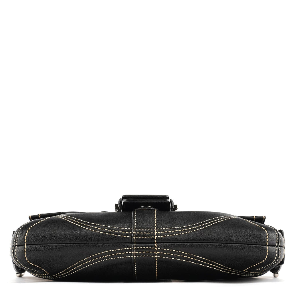8A05 Black Leather Soho Shoulder Bag