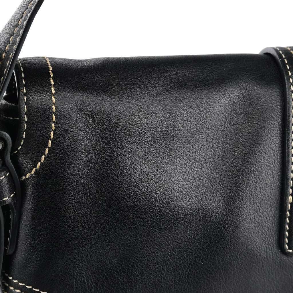 8A05 Black Leather Soho Shoulder Bag
