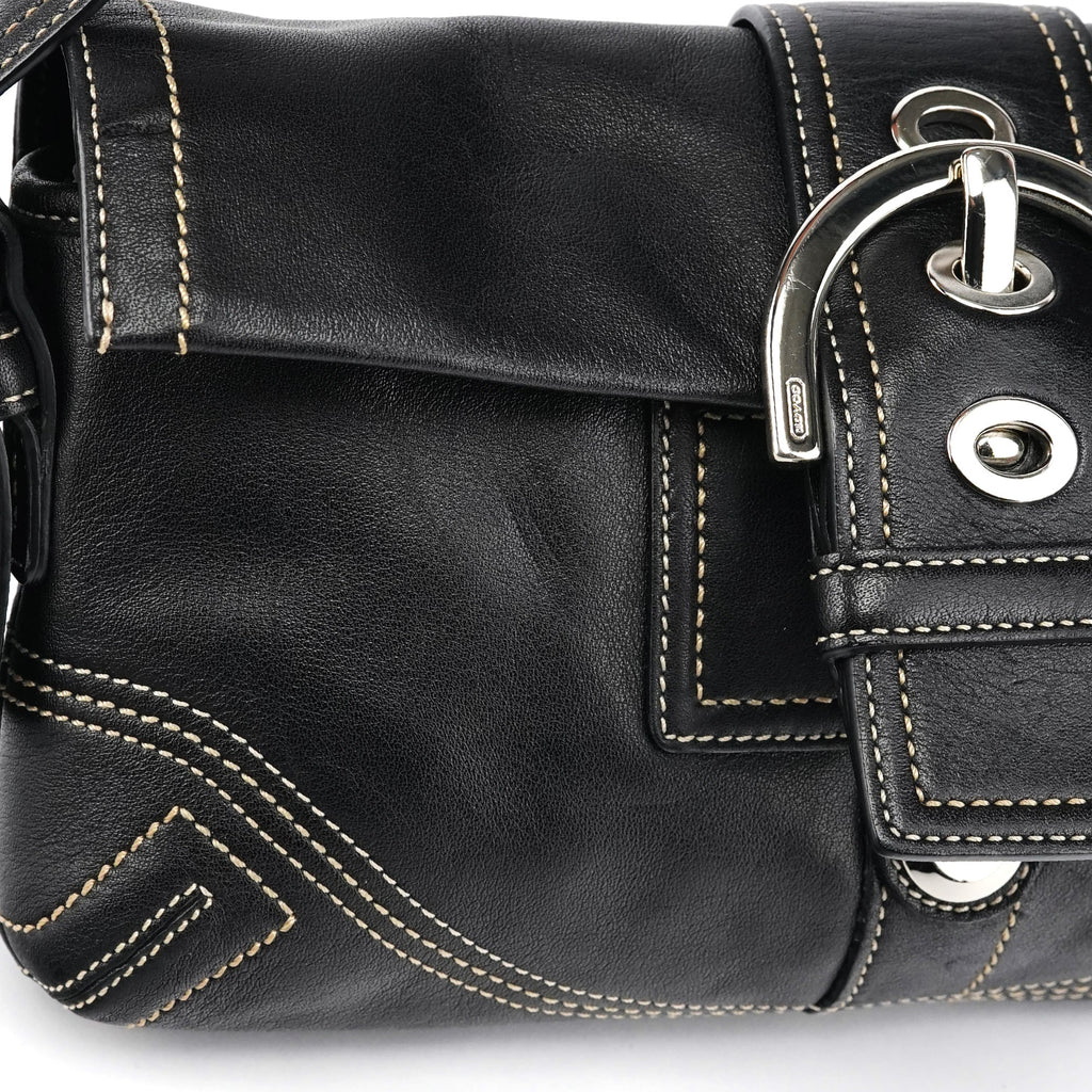 8A05 Black Leather Soho Shoulder Bag
