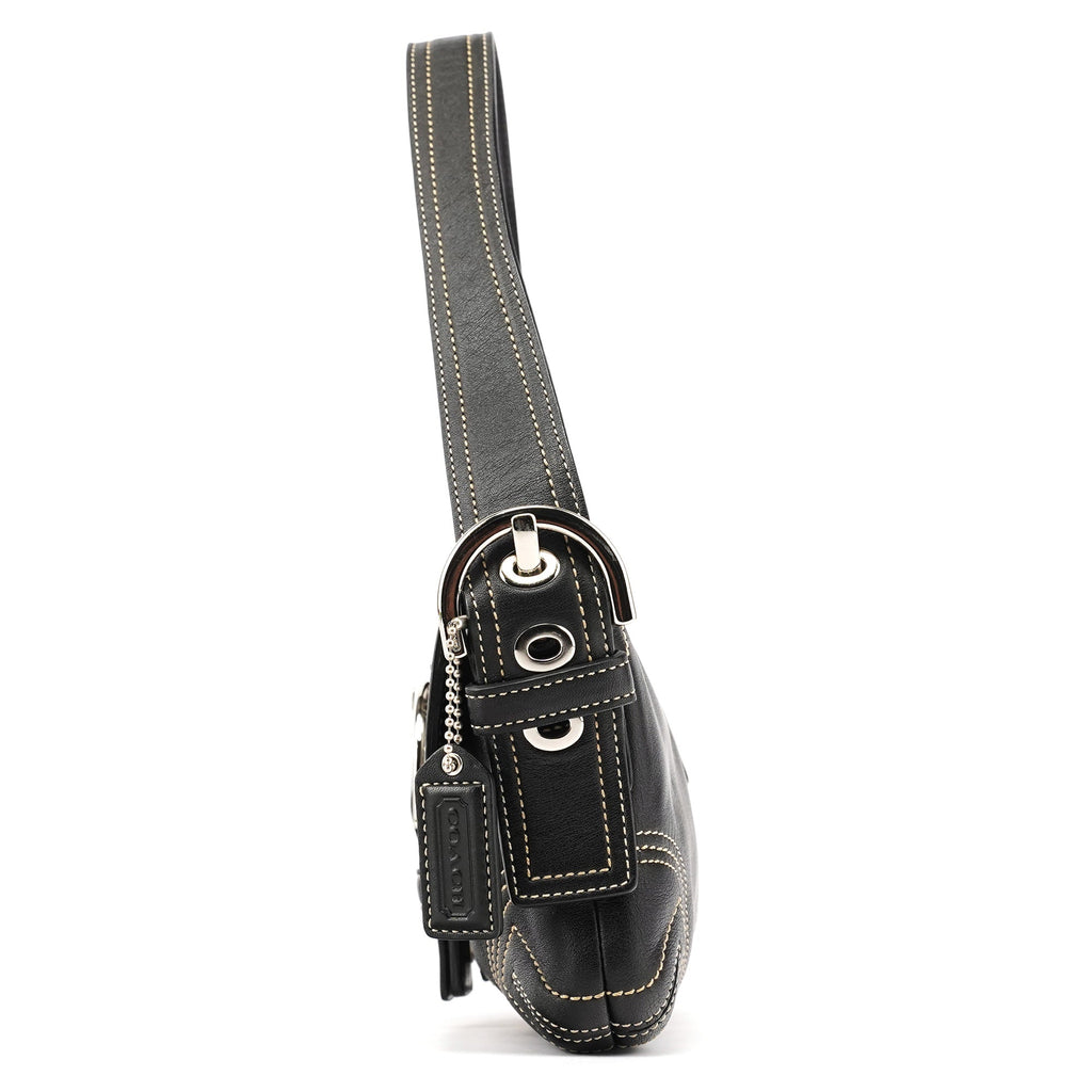 8A05 Black Leather Soho Shoulder Bag