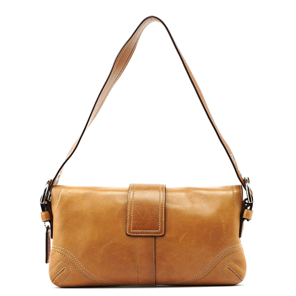 8A05 Camel Leather Soho Shoulder Bag