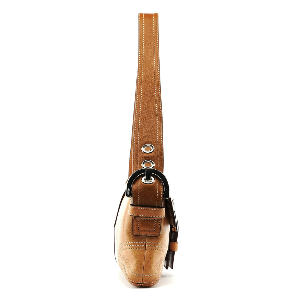 8A05 Camel Leather Soho Shoulder Bag
