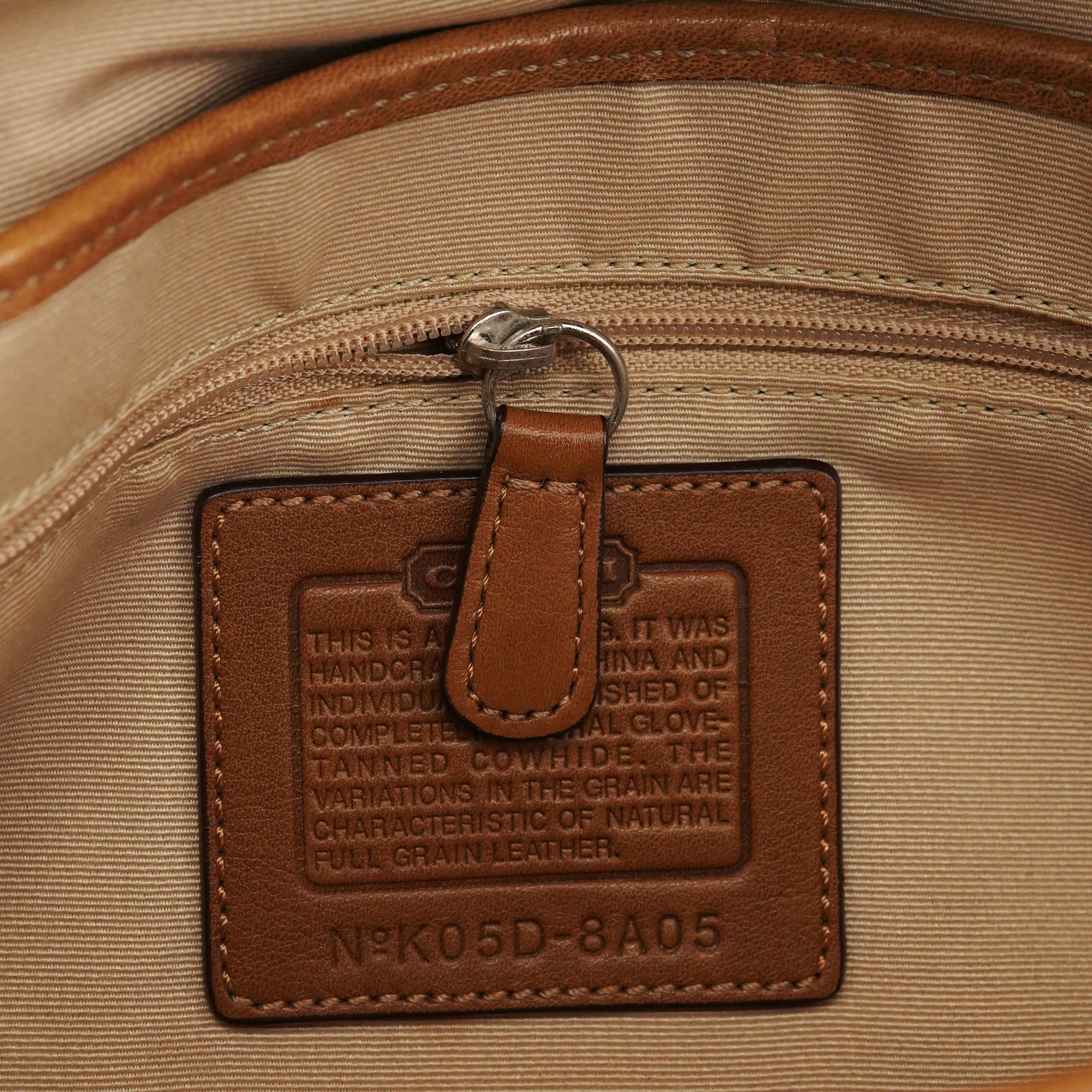 8A05 Tan Leather Soho Shoulder Bag