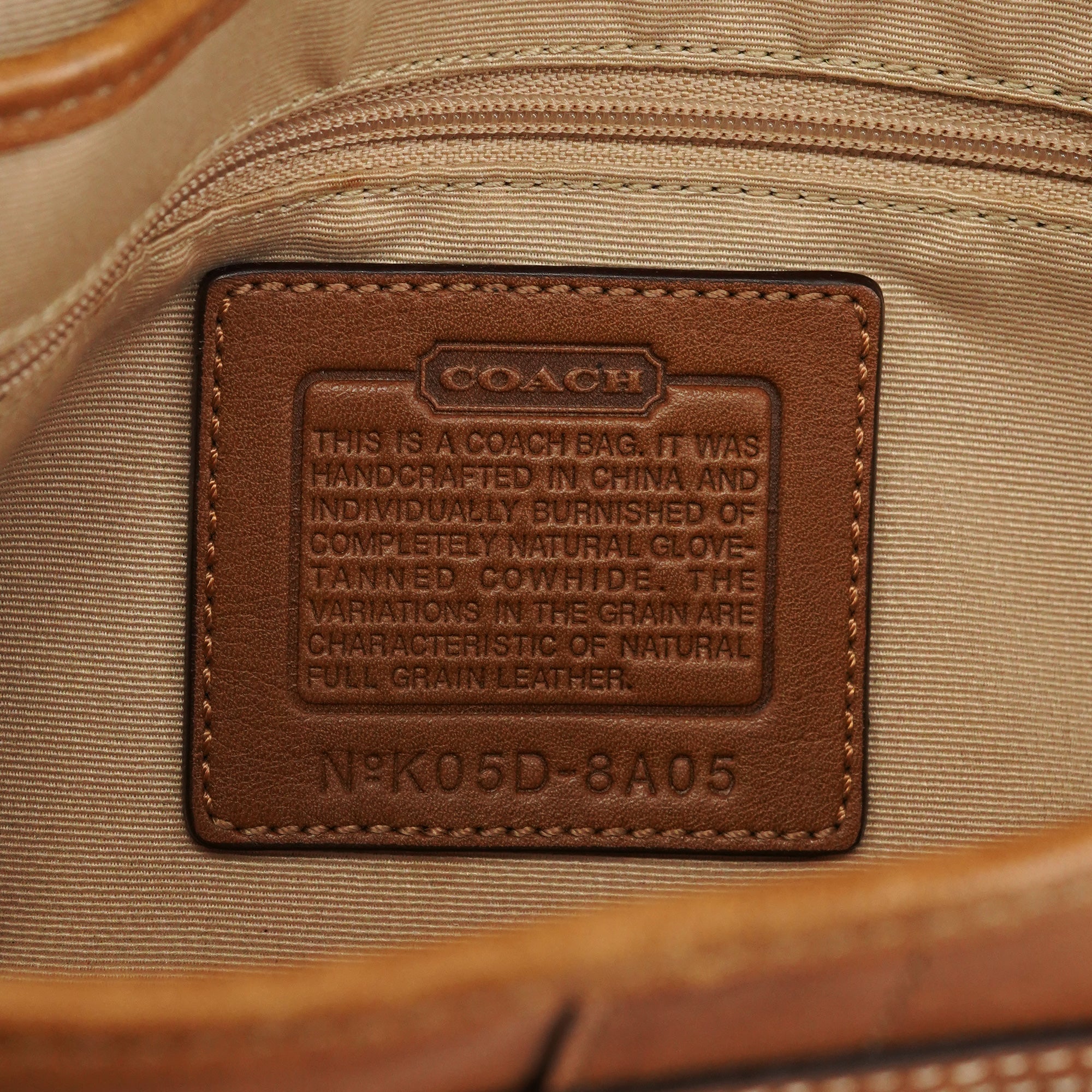 8A05 Tan Leather Soho Shoulder Bag