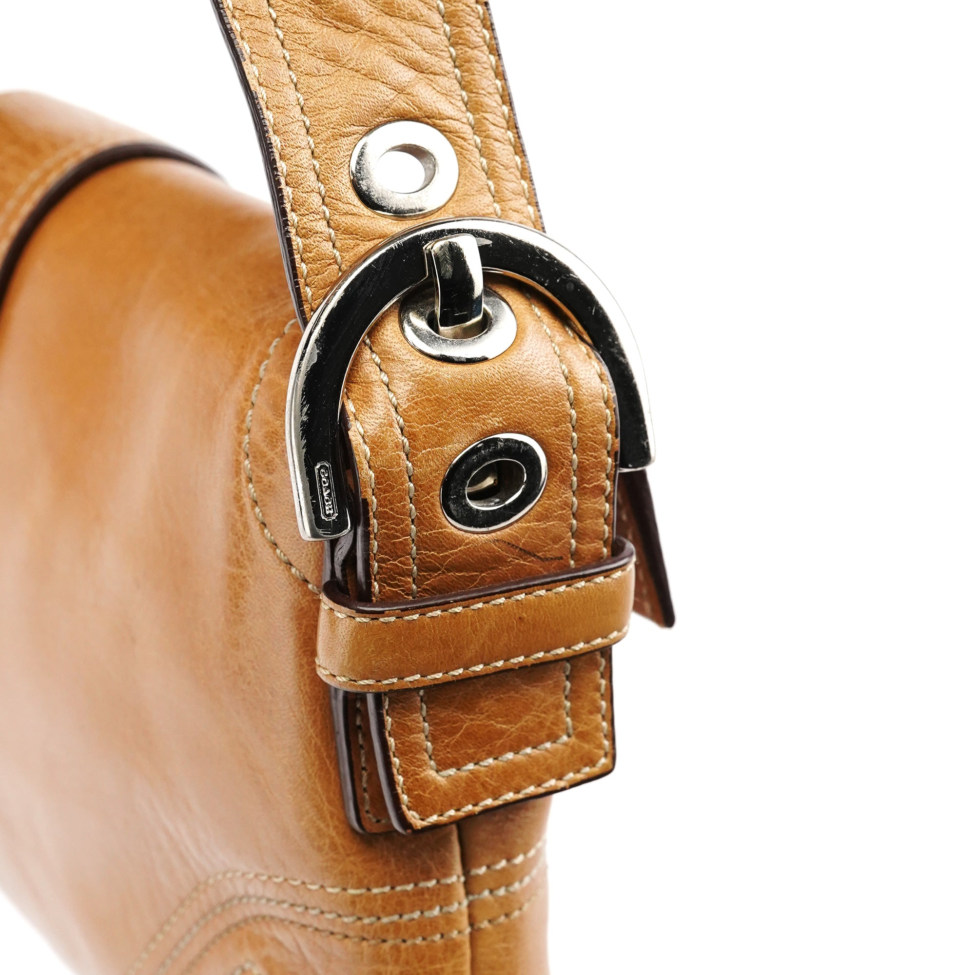 8A05 Tan Leather Soho Shoulder Bag