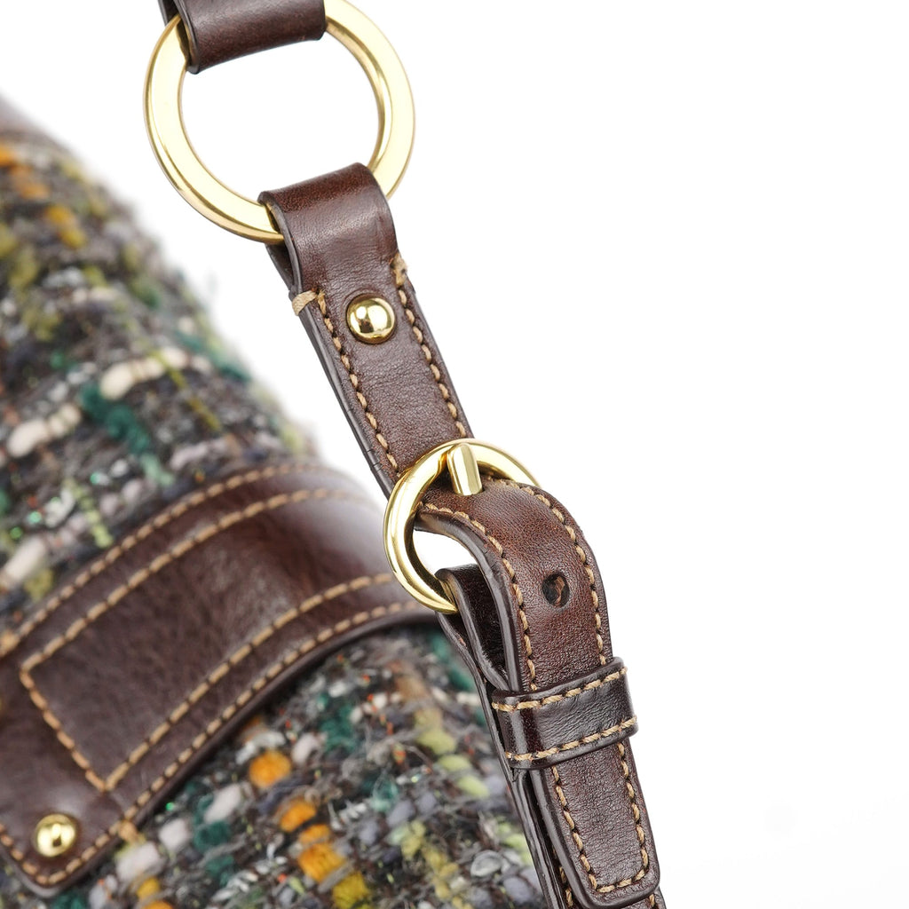 8F18 Brown Tweed Soho Shoulder Bag