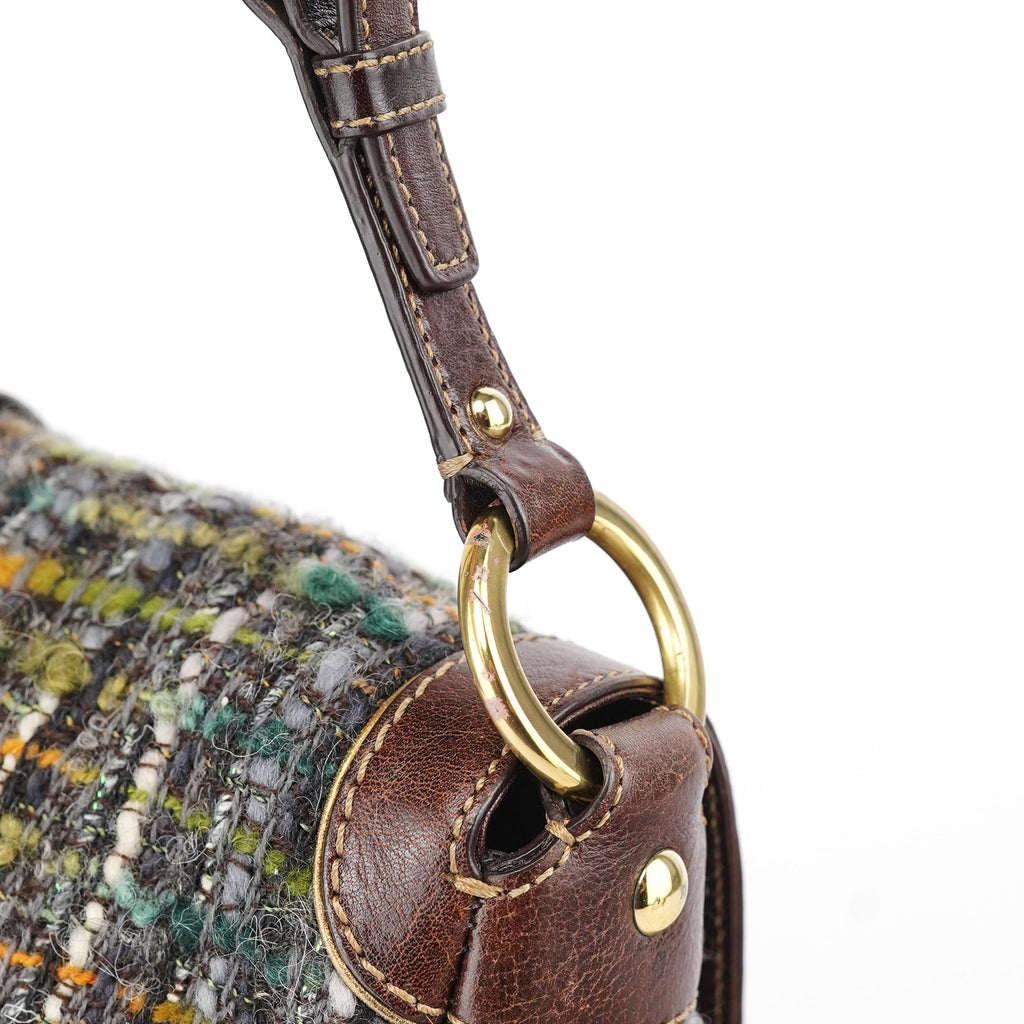8F18 Brown Tweed Soho Shoulder Bag