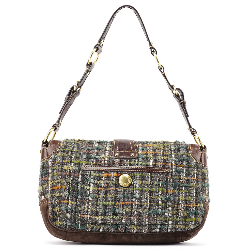 8F18 Brown Tweed Soho Shoulder Bag