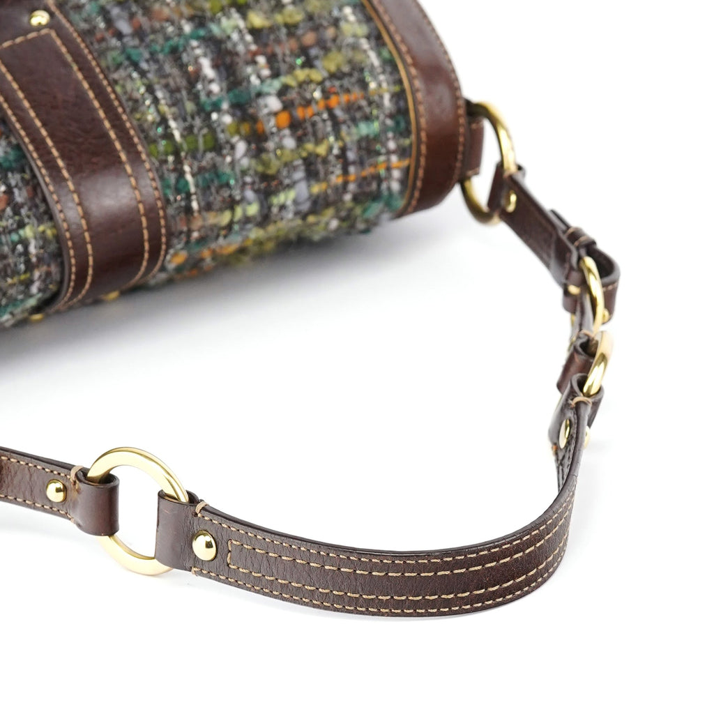 8F18 Brown Tweed Soho Shoulder Bag
