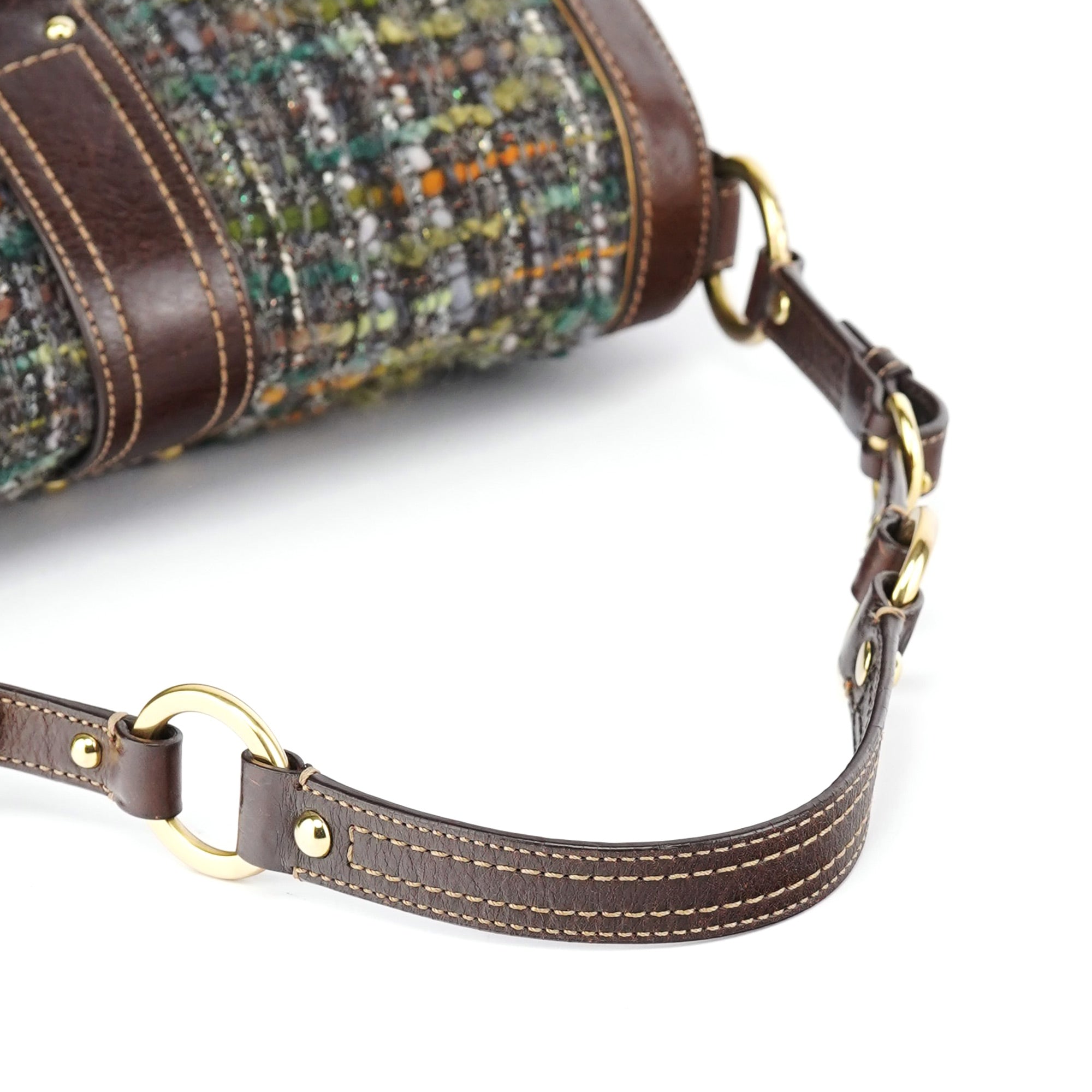 8F18 Brown Tweed Soho Shoulder Bag