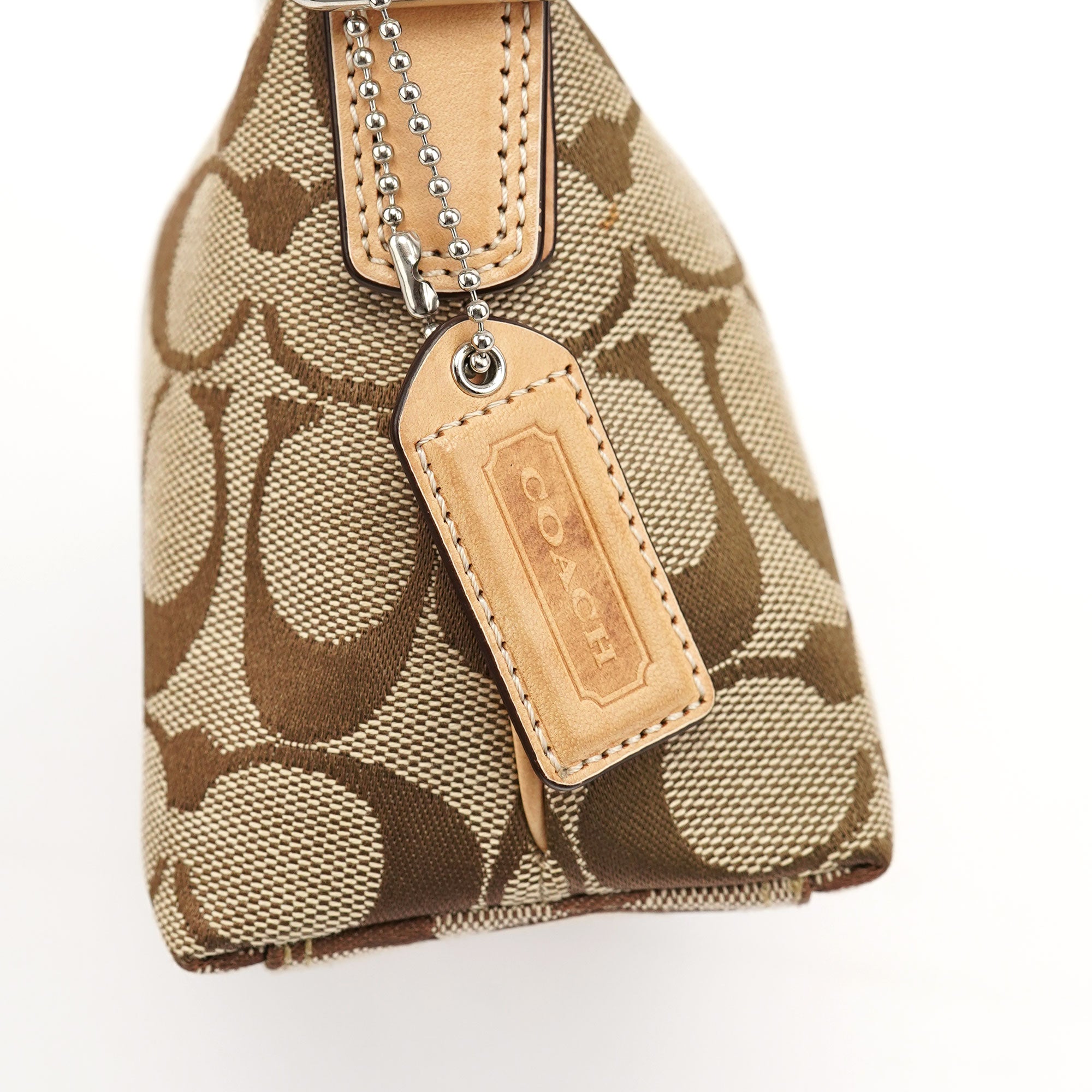 8K01 Beige Signature C Demi Shoulder Bag