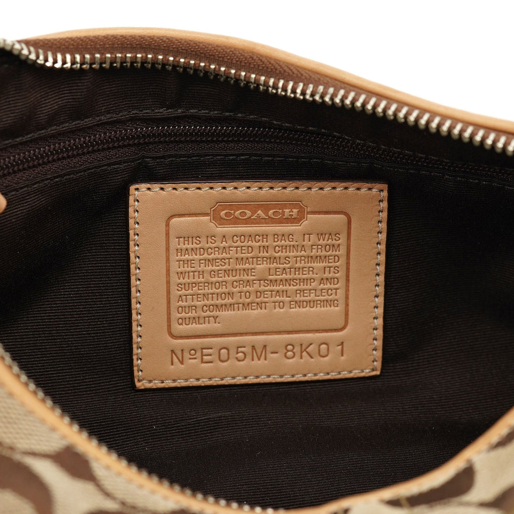 8K01 Beige Signature C Demi Shoulder Bag