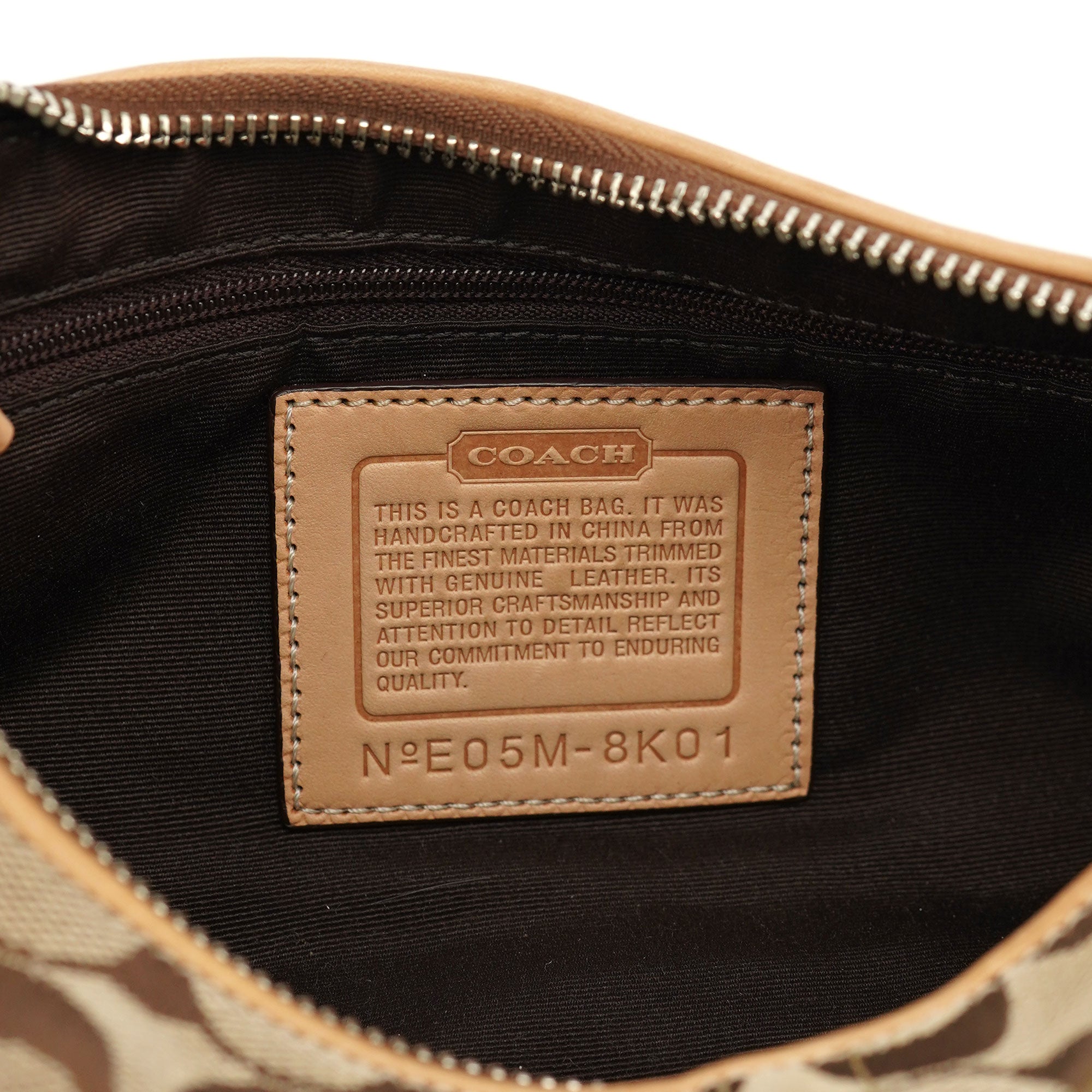 8K01 Beige Signature C Demi Shoulder Bag