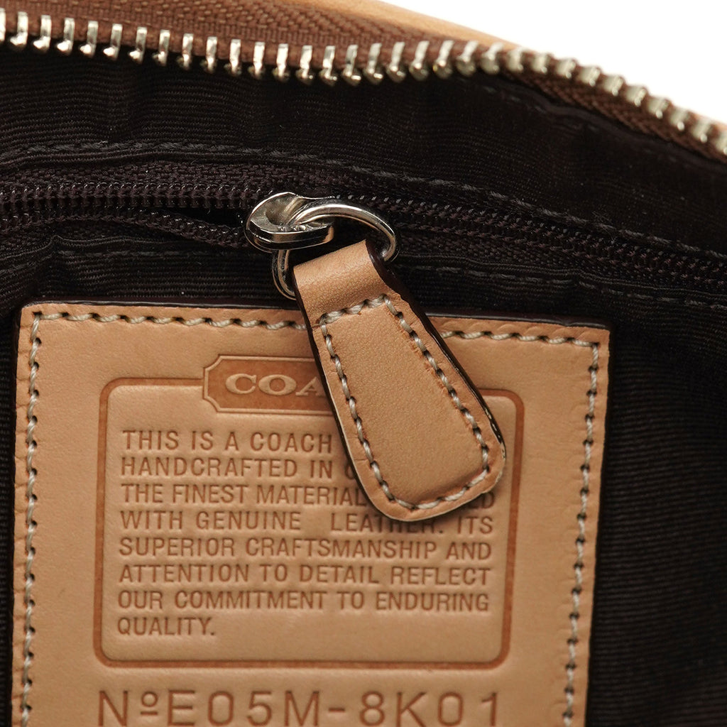 8K01 Beige Signature C Demi Shoulder Bag