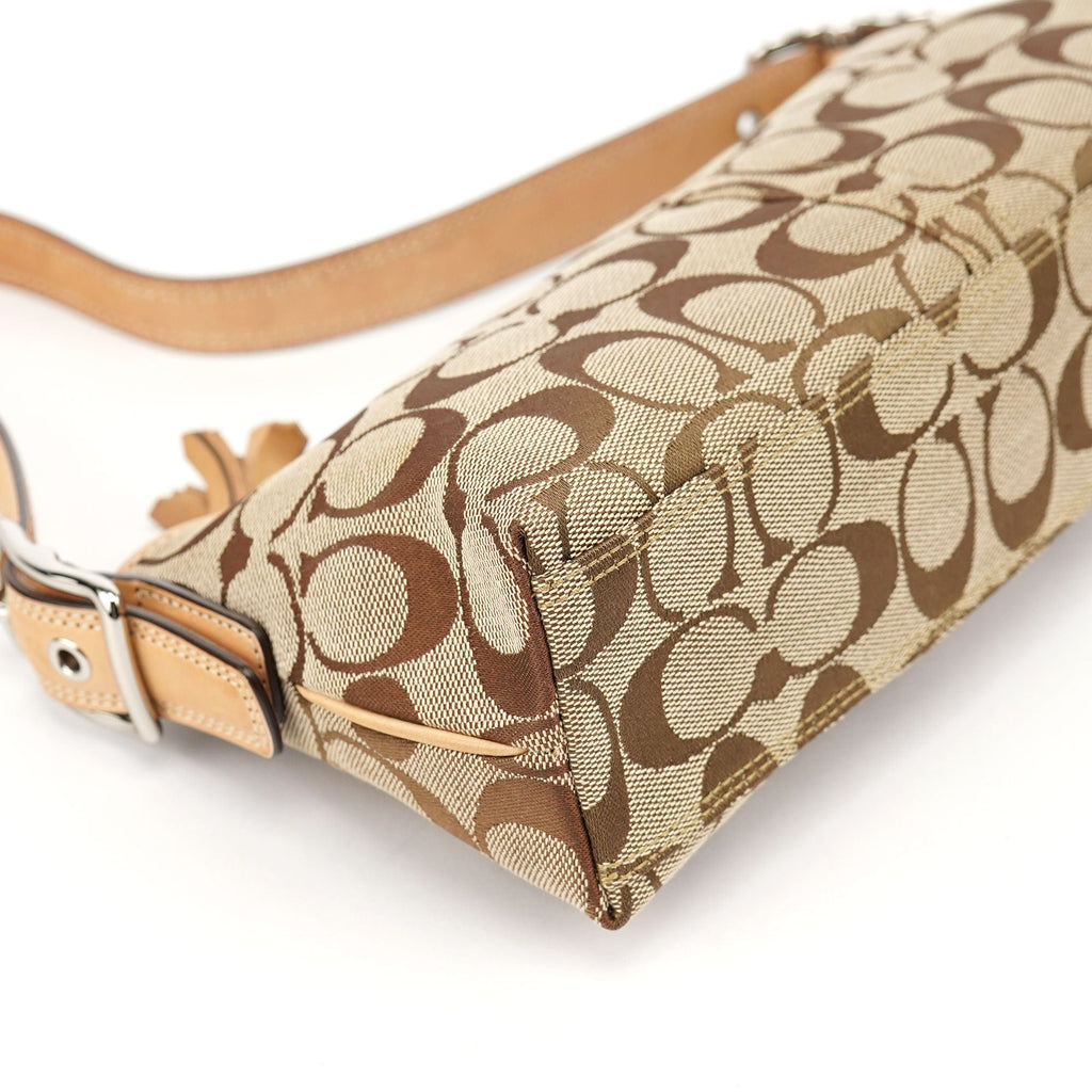 8K01 Beige Signature C Demi Shoulder Bag