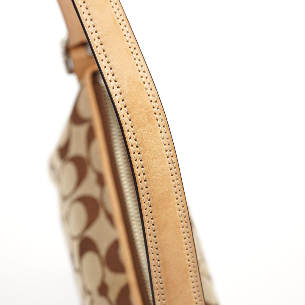 8K01 Beige Signature C Demi Shoulder Bag