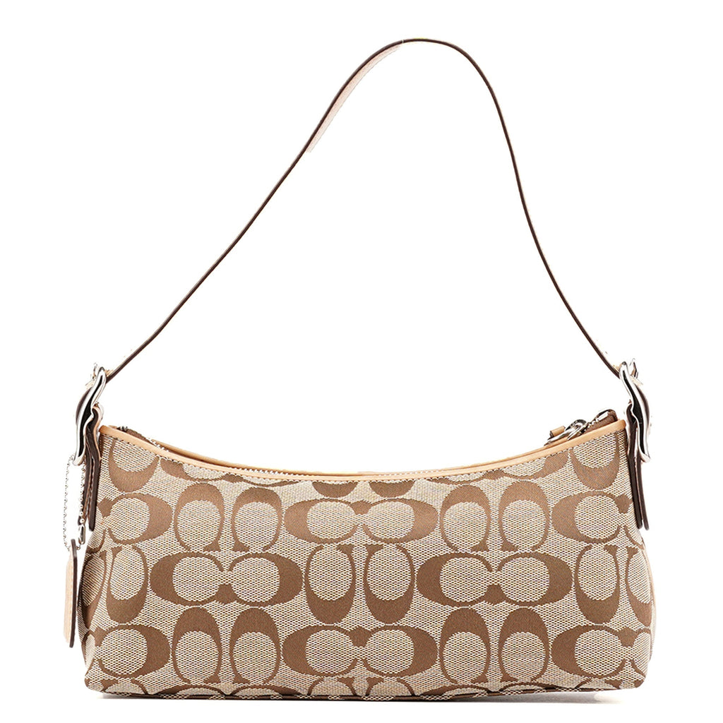 8K01 Beige Signature C Demi Shoulder Bag