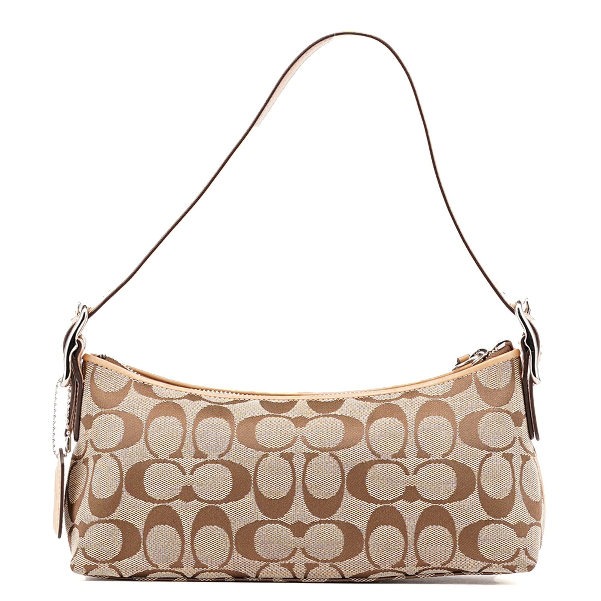 8K01 Beige Signature C Demi Shoulder Bag