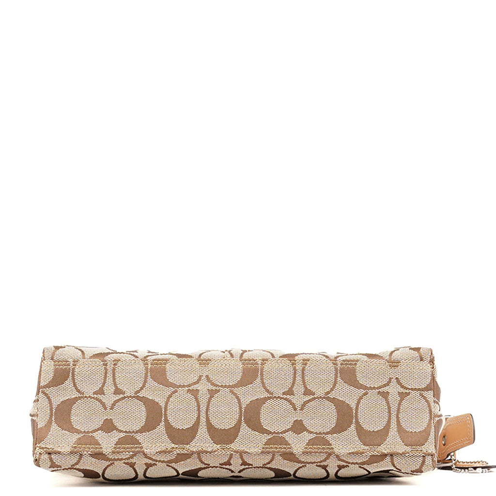 8K01 Beige Signature C Demi Shoulder Bag