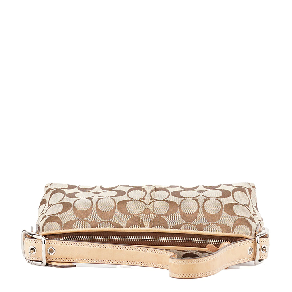 8K01 Beige Signature C Demi Shoulder Bag