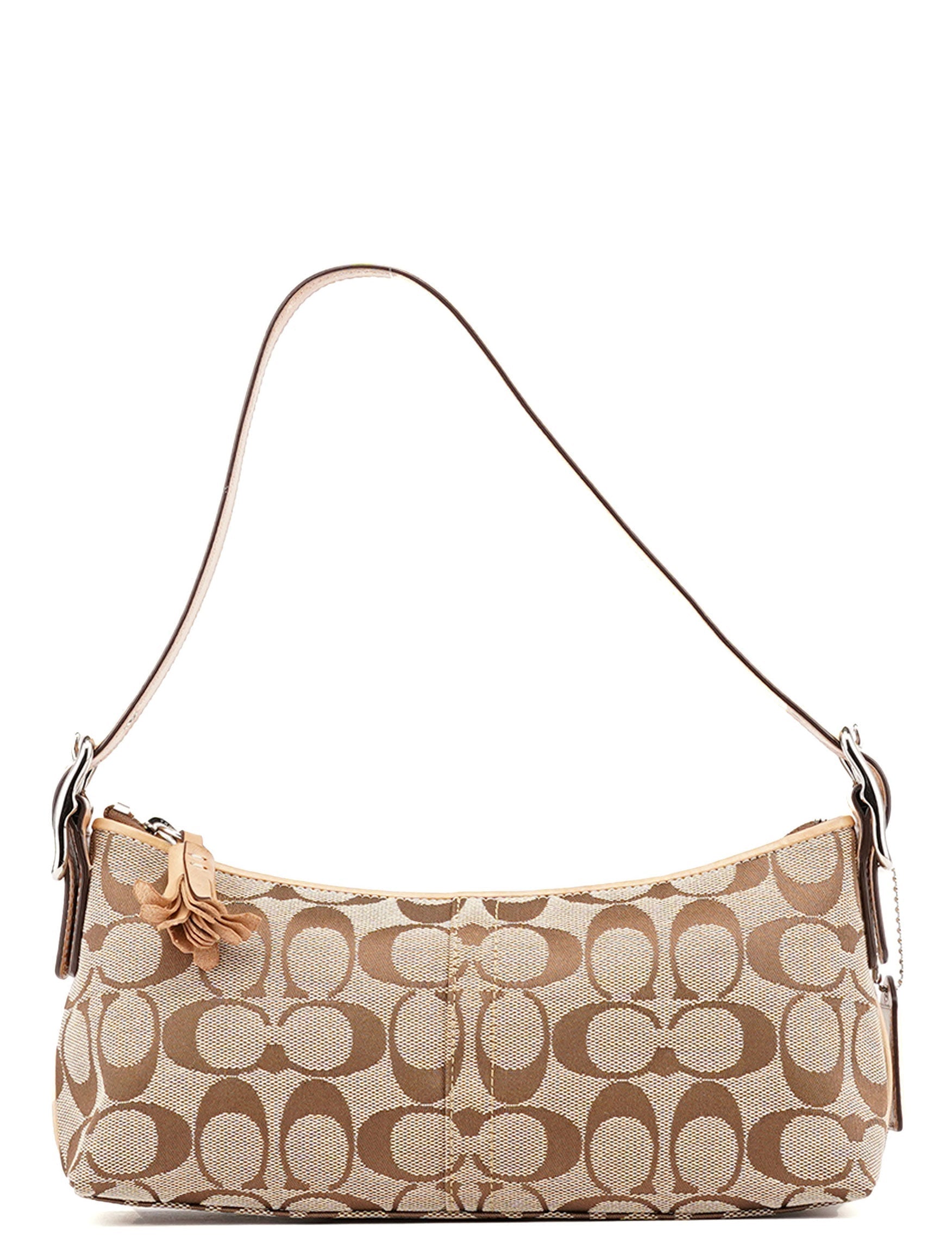 8K01 Beige Signature C Demi Shoulder Bag