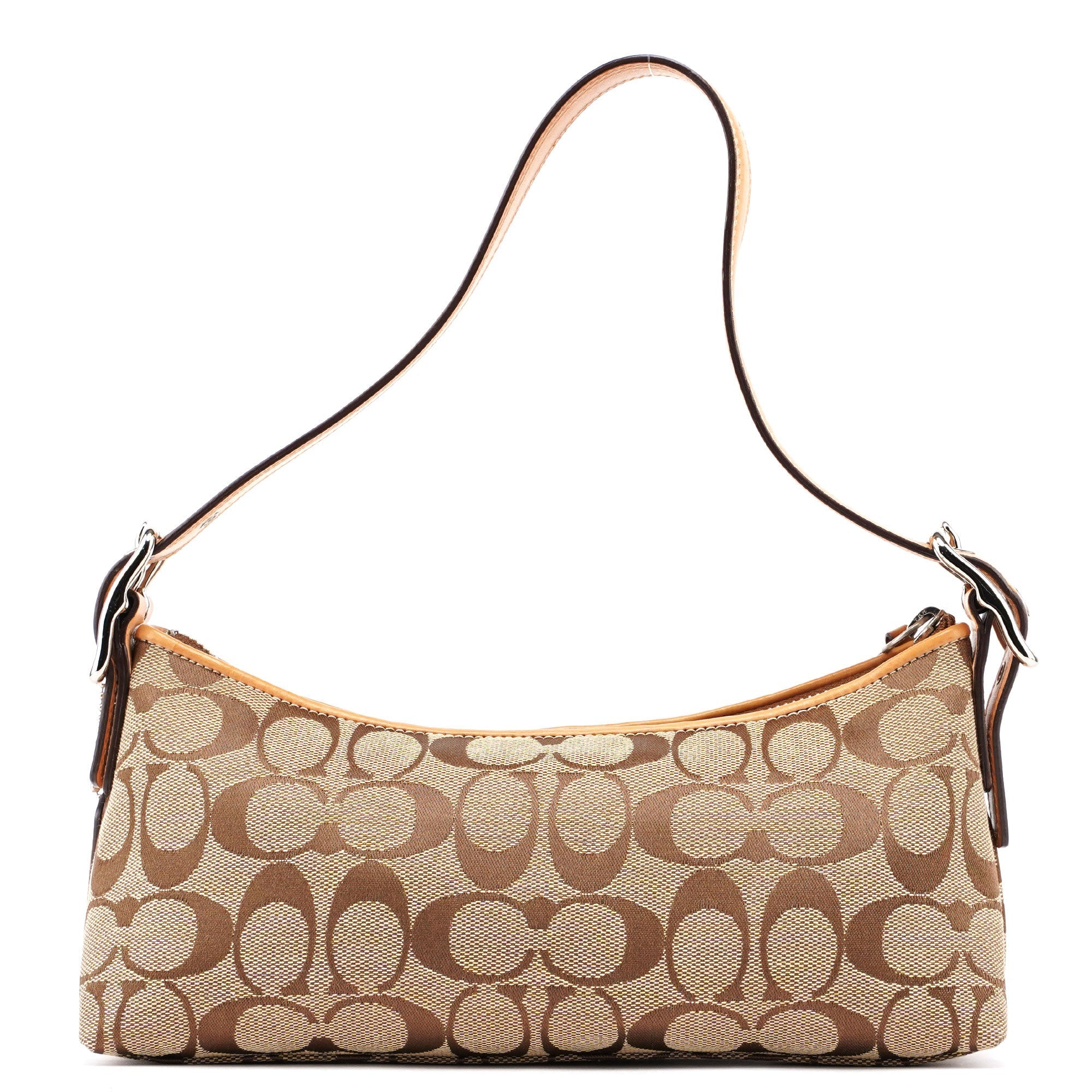 8K01 Beige Signature C Demi Shoulder Bag