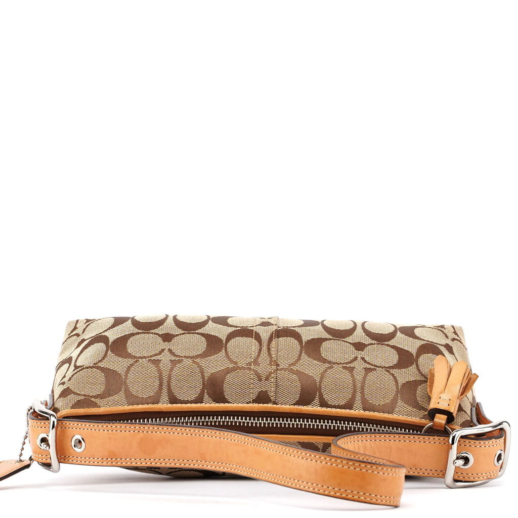 8K01 Beige Signature C Demi Shoulder Bag