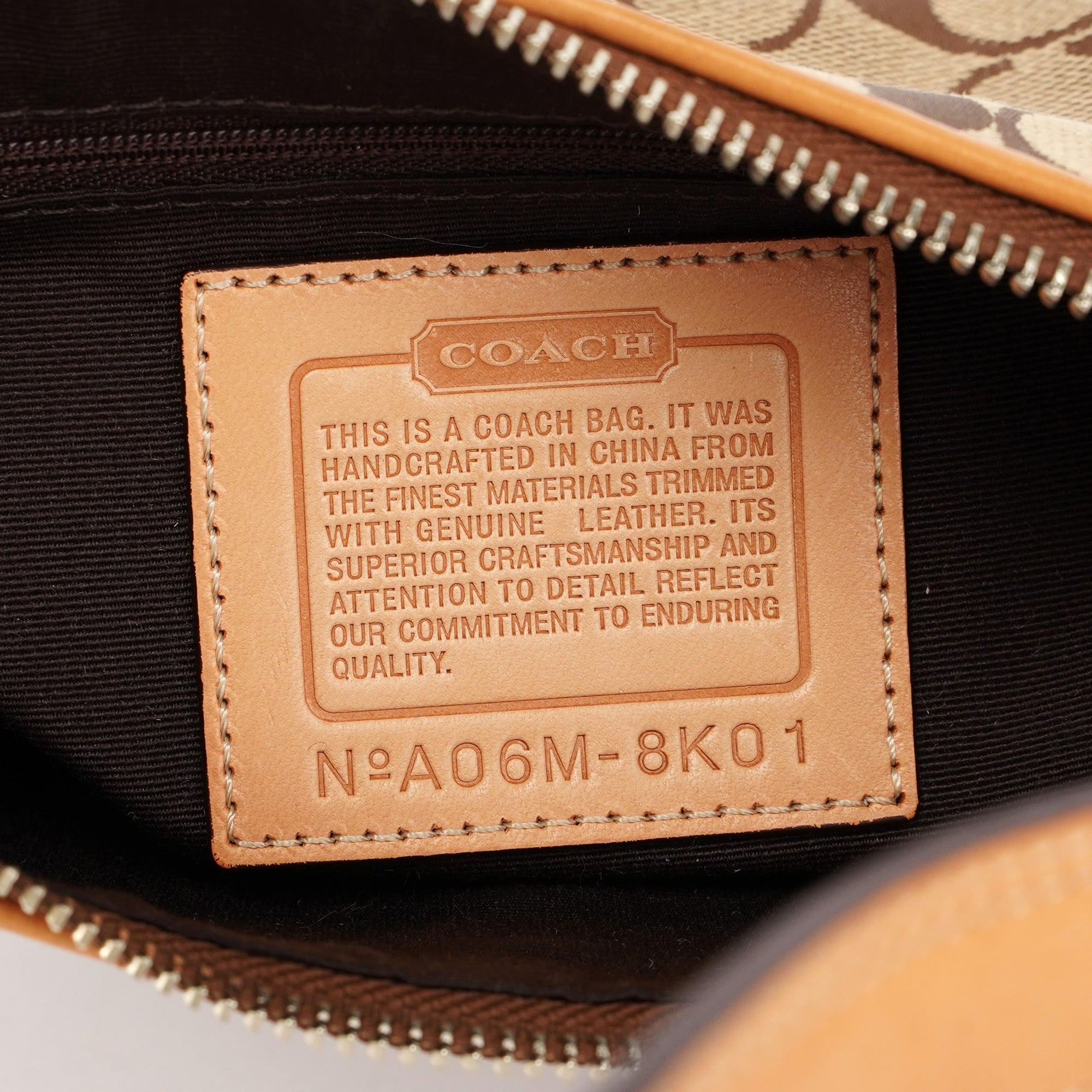 8K01 Beige Signature C Demi Shoulder Bag