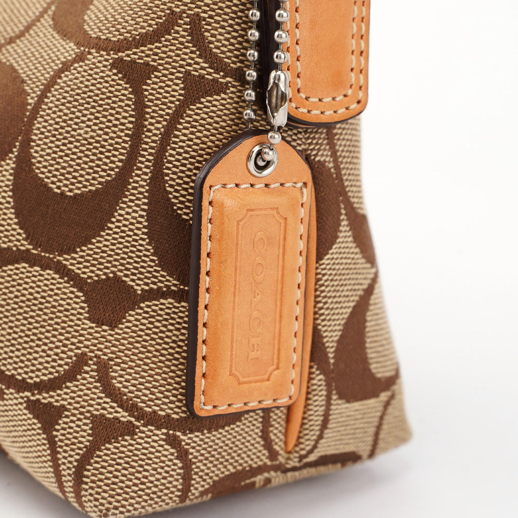 8K01 Beige Signature C Demi Shoulder Bag