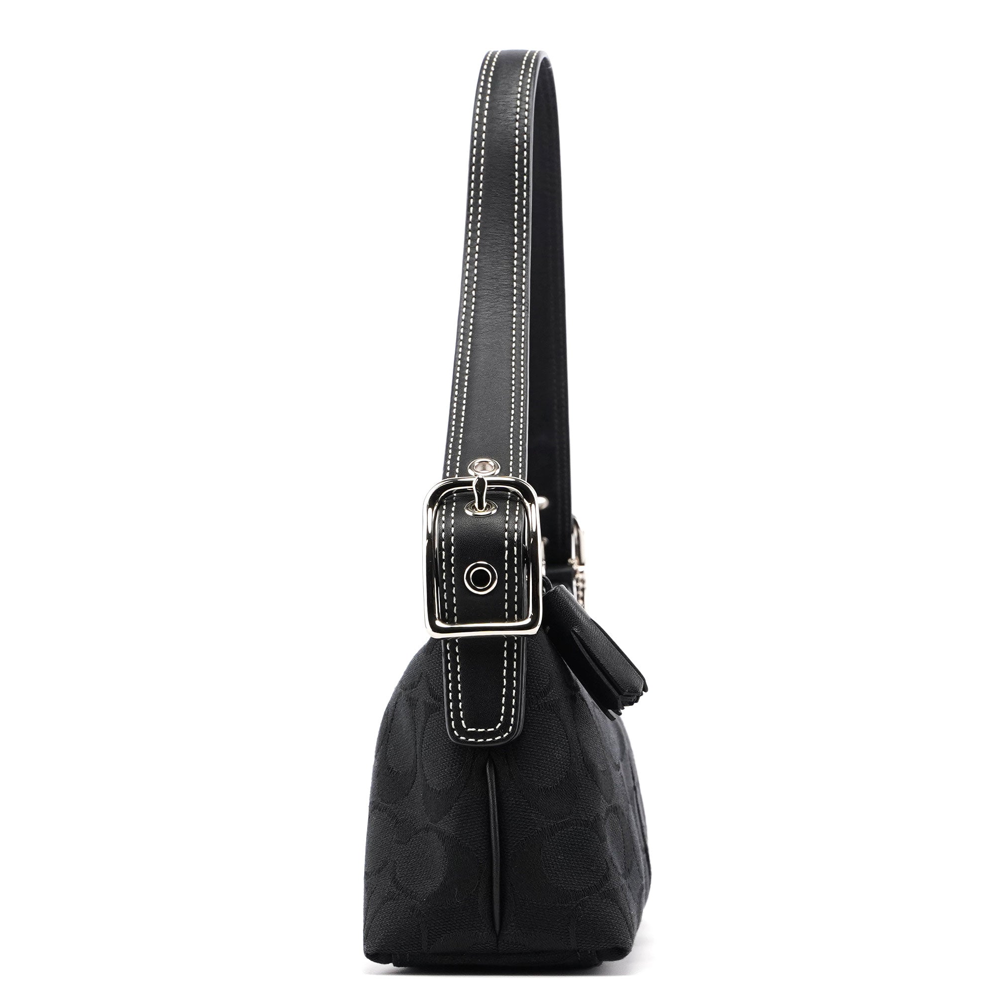 8K01 Black Signature C Demi Shoulder Bag