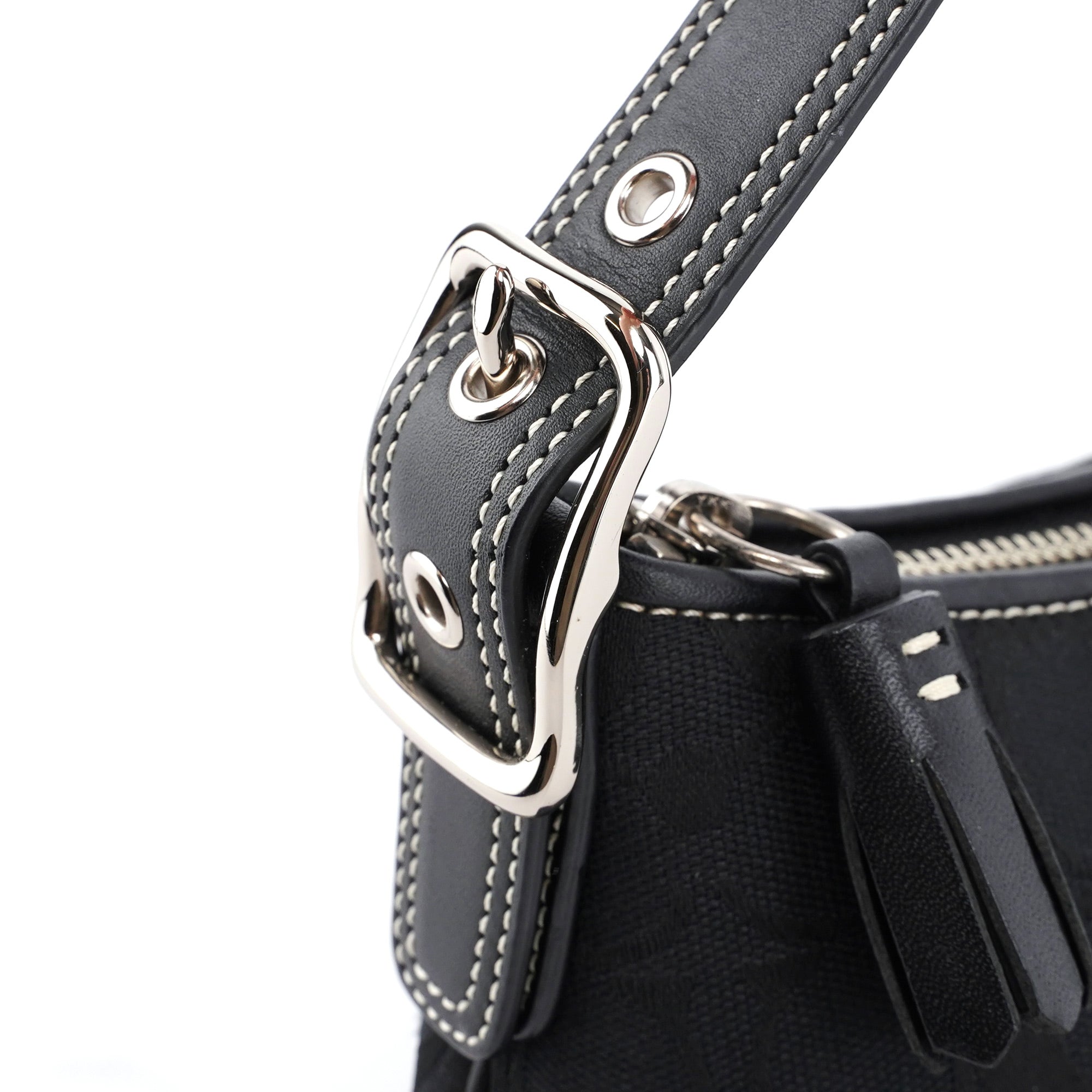 8K01 Black Signature C Demi Shoulder Bag