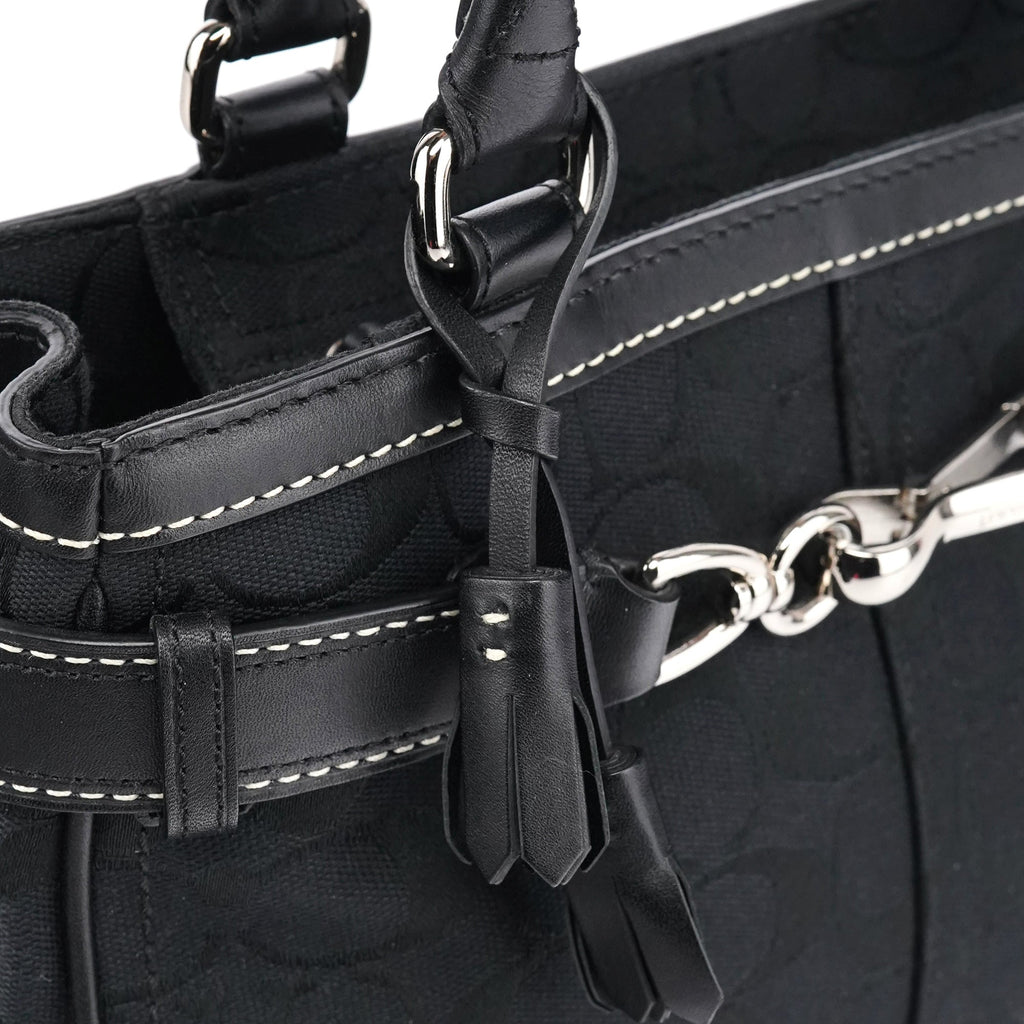8K06 Black Signature Hamptons Tote Bag