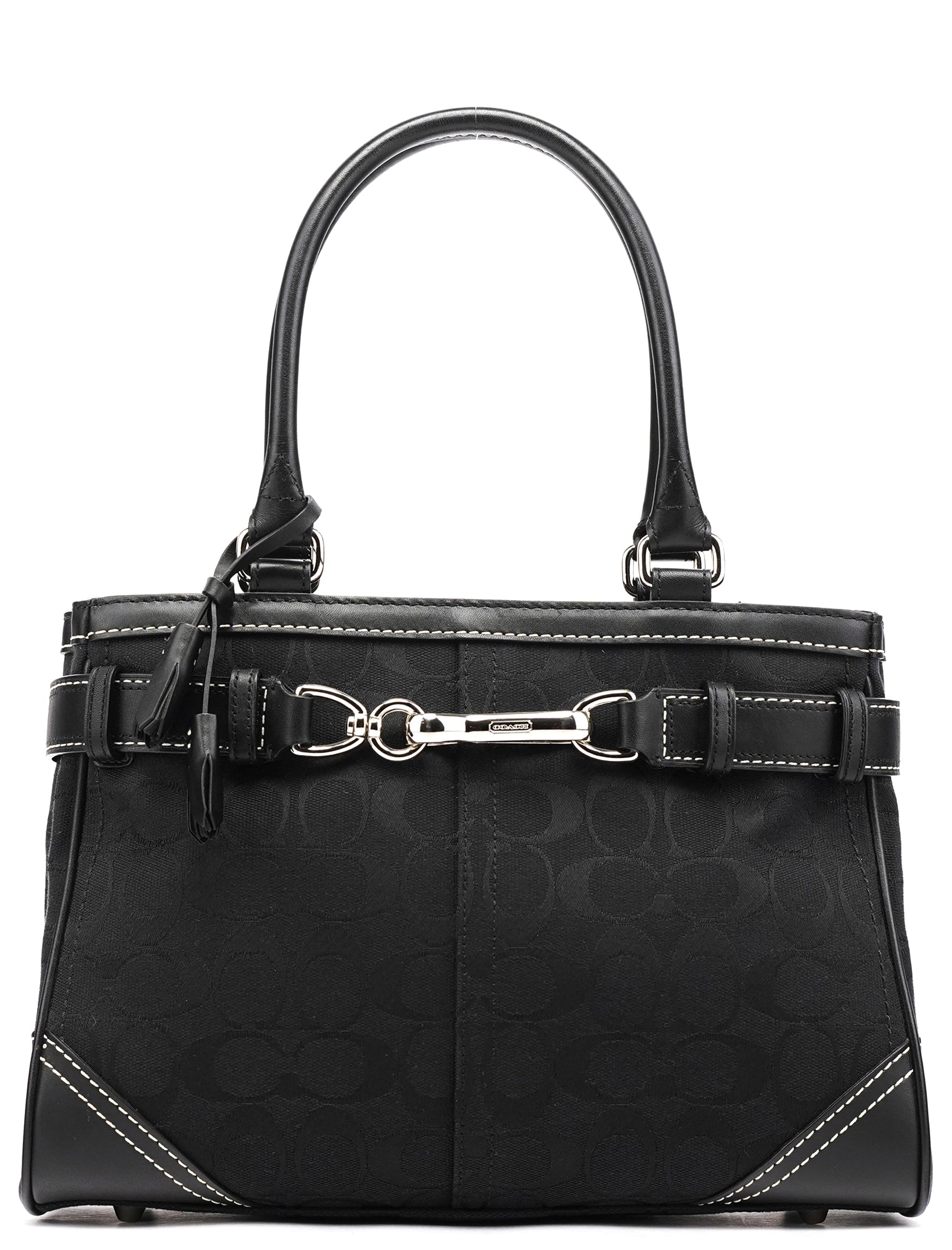 8K06 Black Signature Hamptons Tote Bag