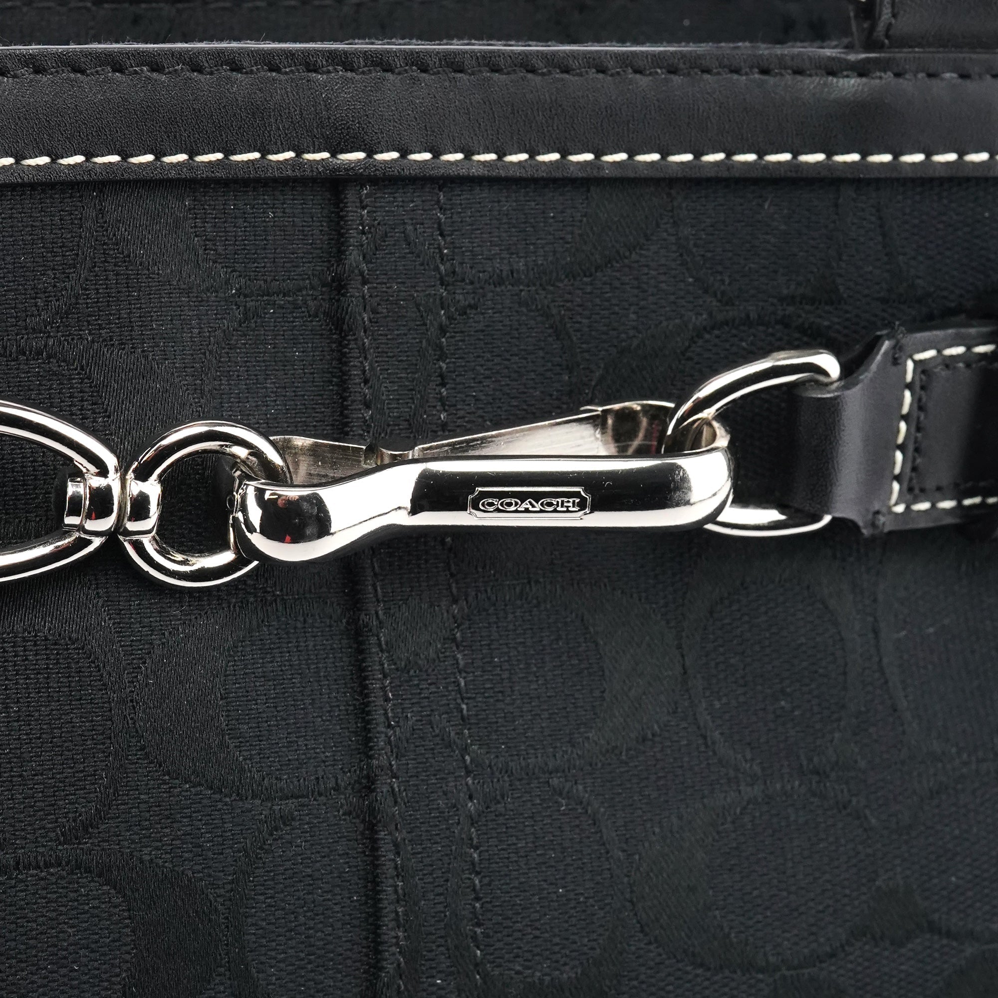 8K06 Black Signature Hamptons Tote Bag