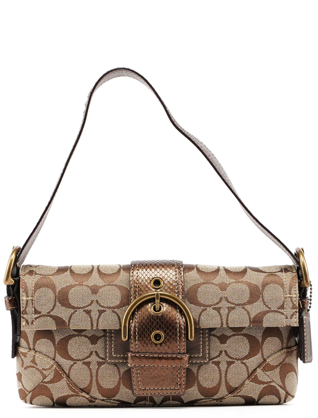 8K38 Beige Signature C Soho Shoulder Bag