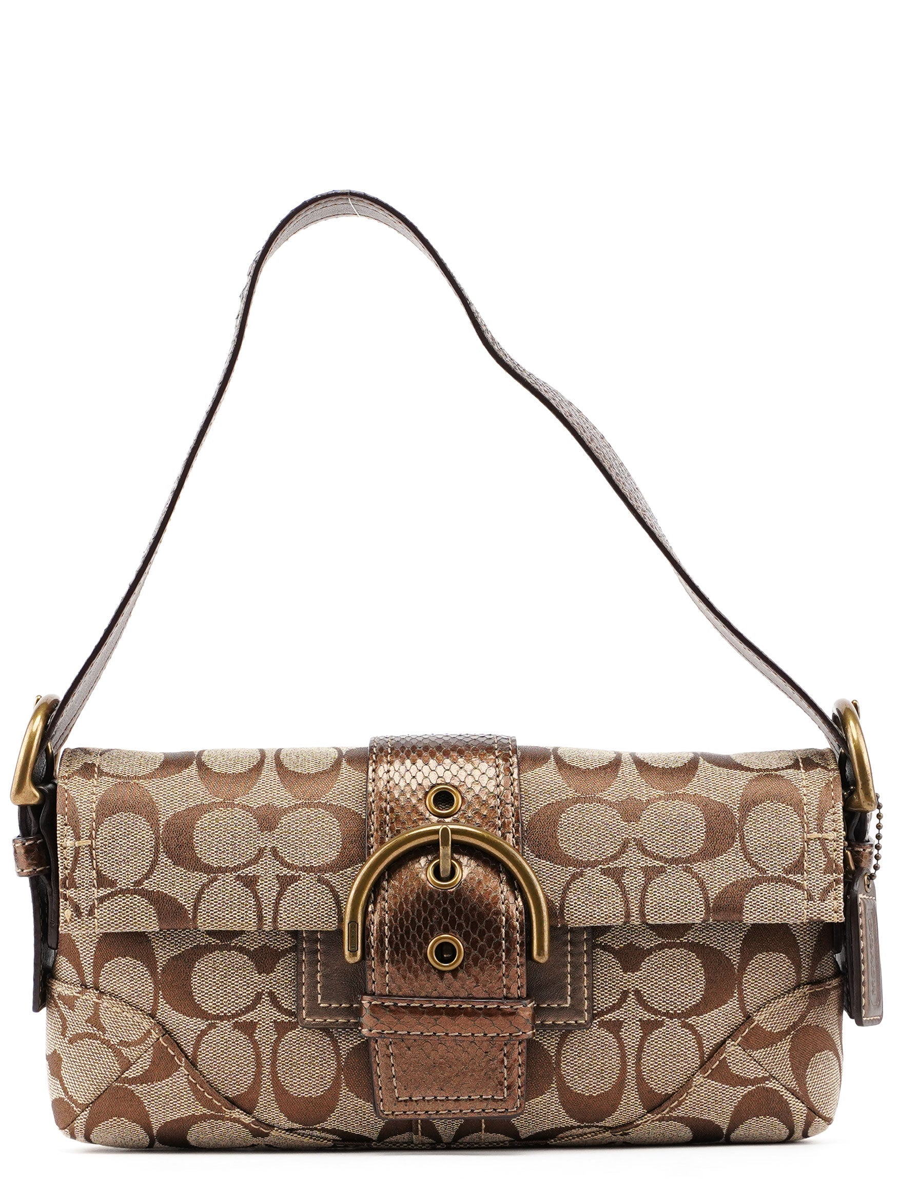 8K38 Beige Signature C Soho Shoulder Bag