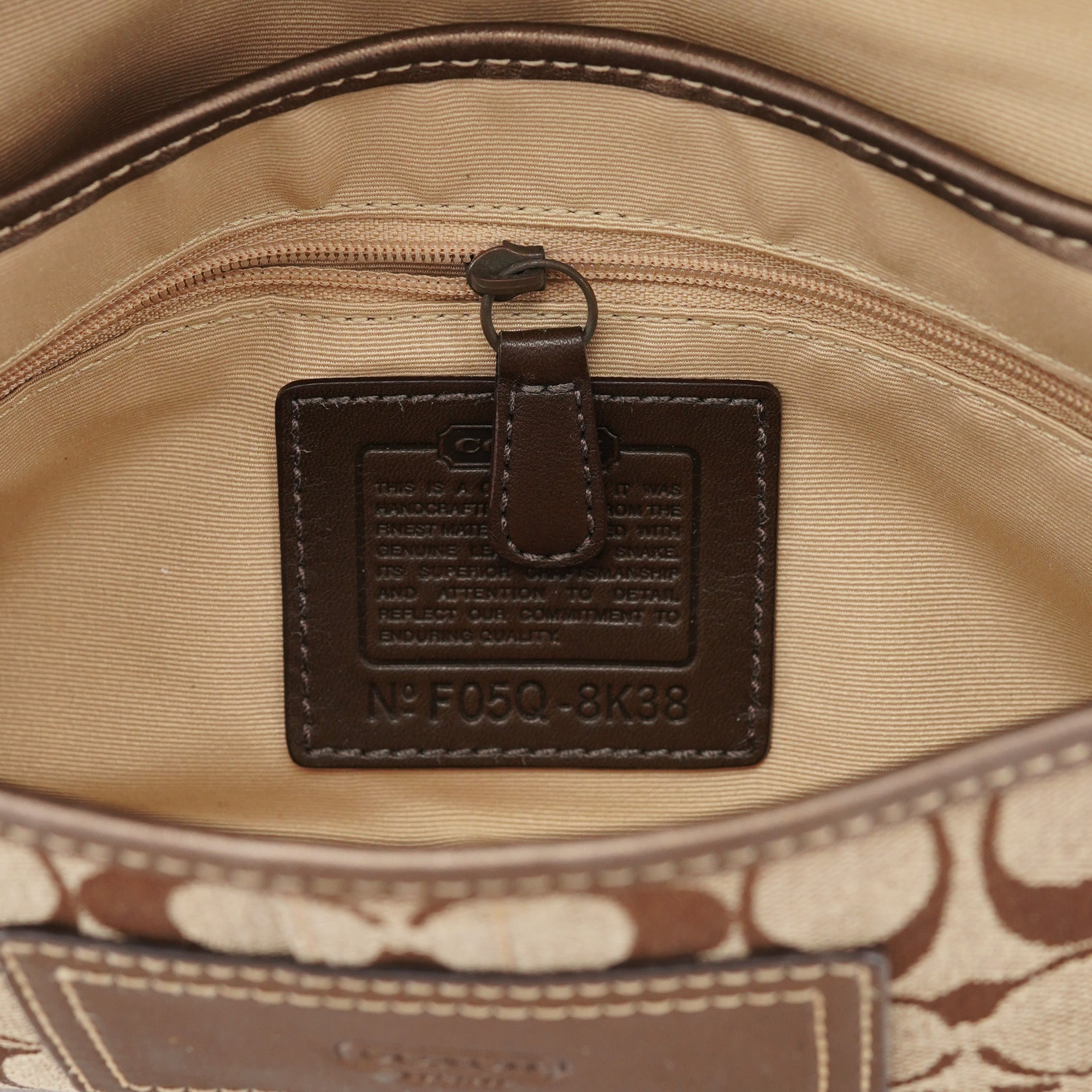 8K38 Beige Snakeskin Embossed Soho Bag