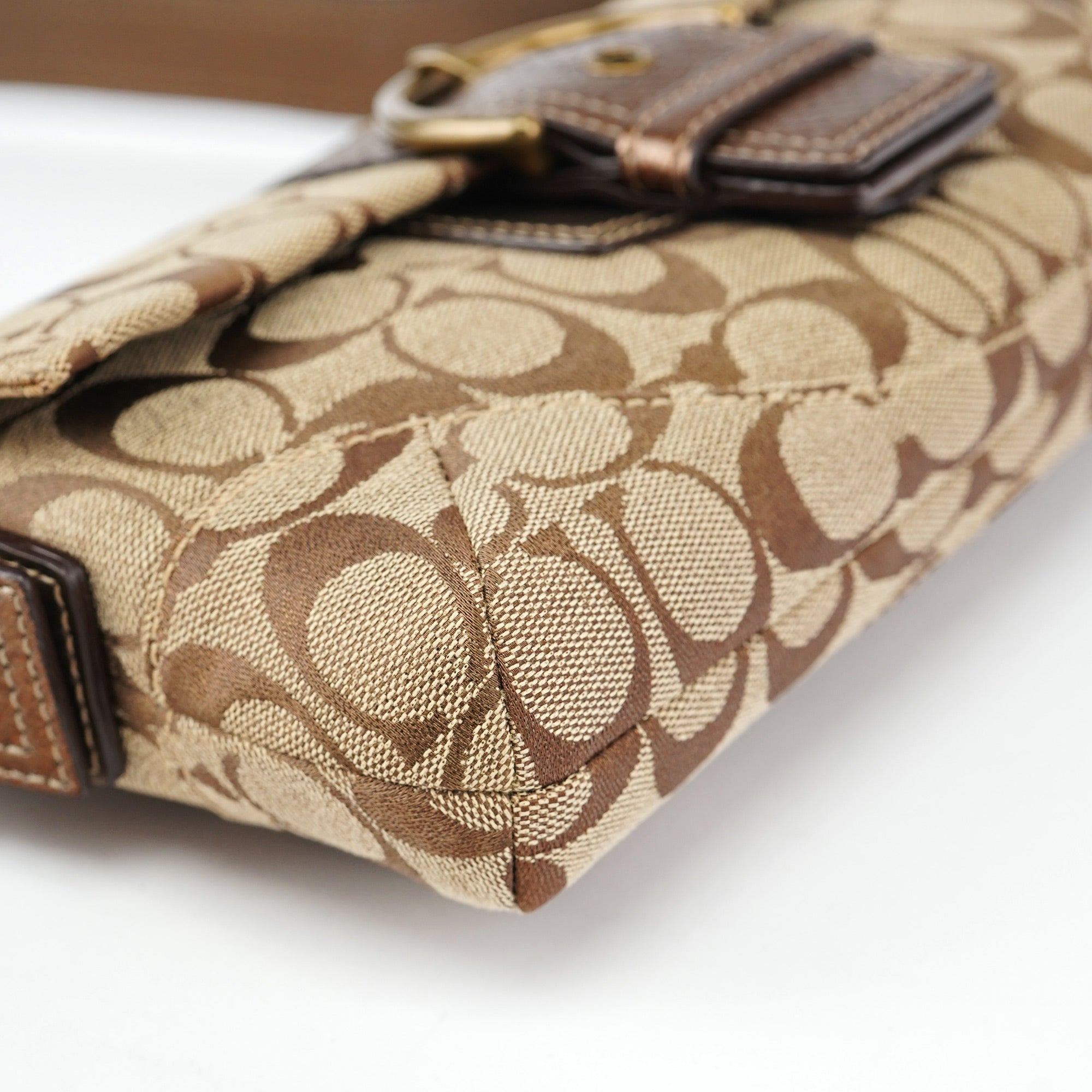 8K38 Beige Snakeskin Embossed Soho Bag