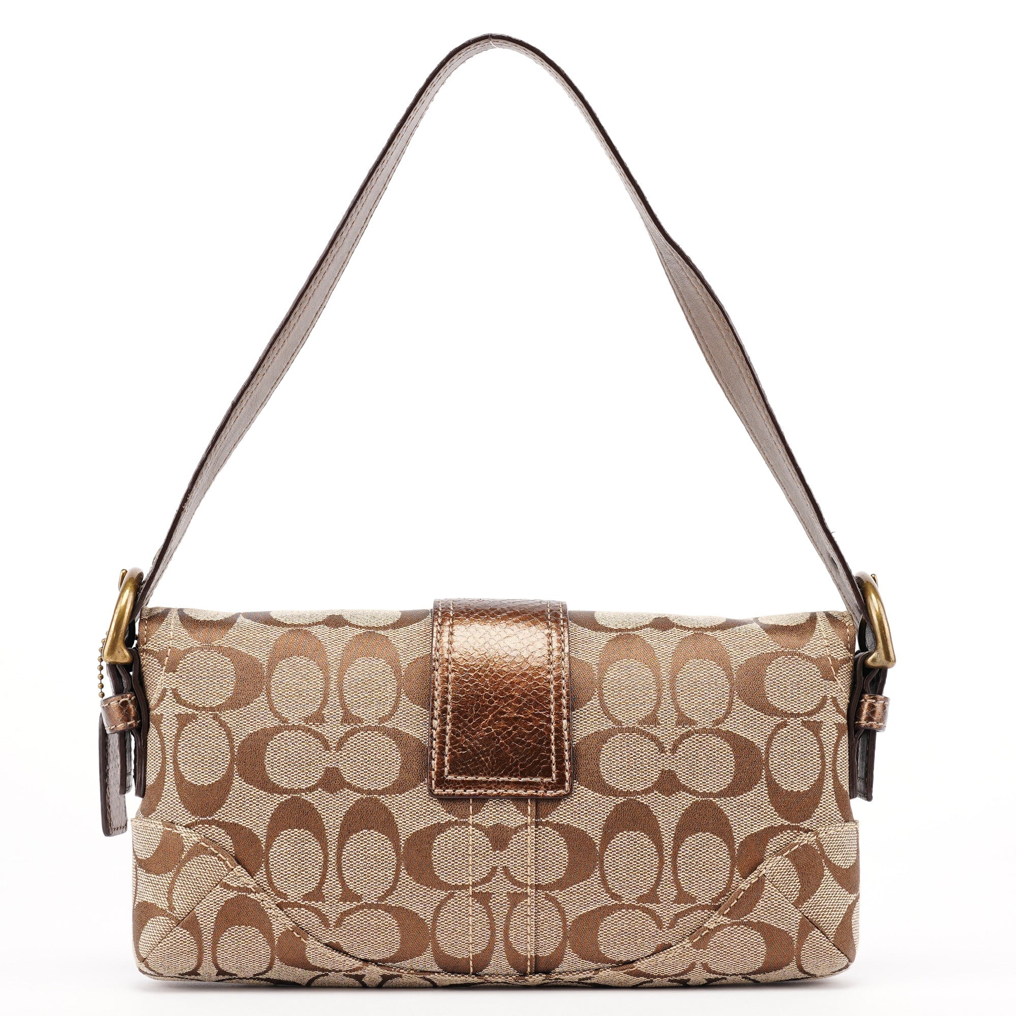 8K38 Beige Snakeskin Embossed Soho Bag