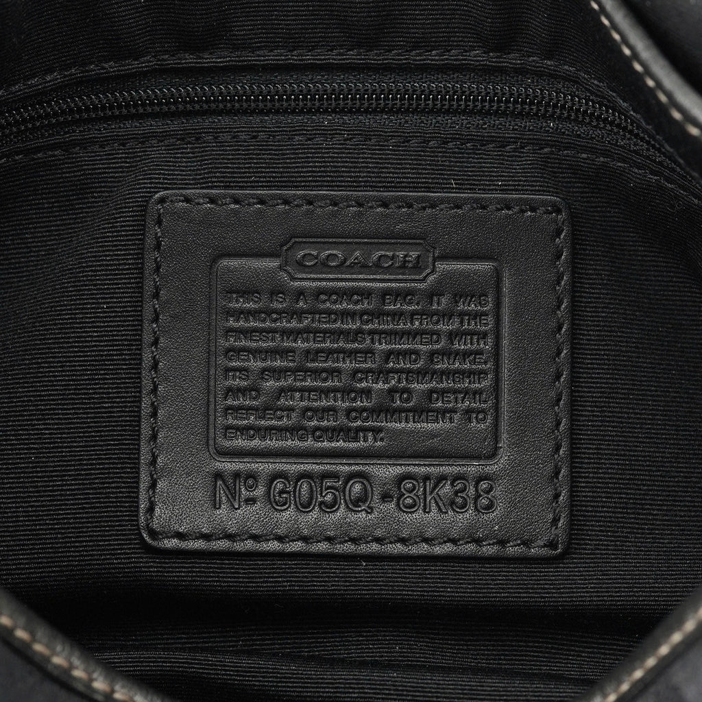 8K38 Black Snakeskin Soho Shoulder Bag